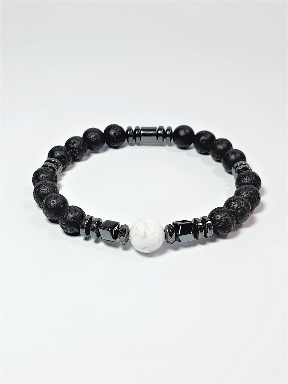 BileklikJTSS23KOB1323 JANTİ 2'Lİ KOMBİN BİLEKLİK HAVLİT HEMATİT LAV DOĞALTAŞ ve DERİ KUTULU GARANTİLİJanti