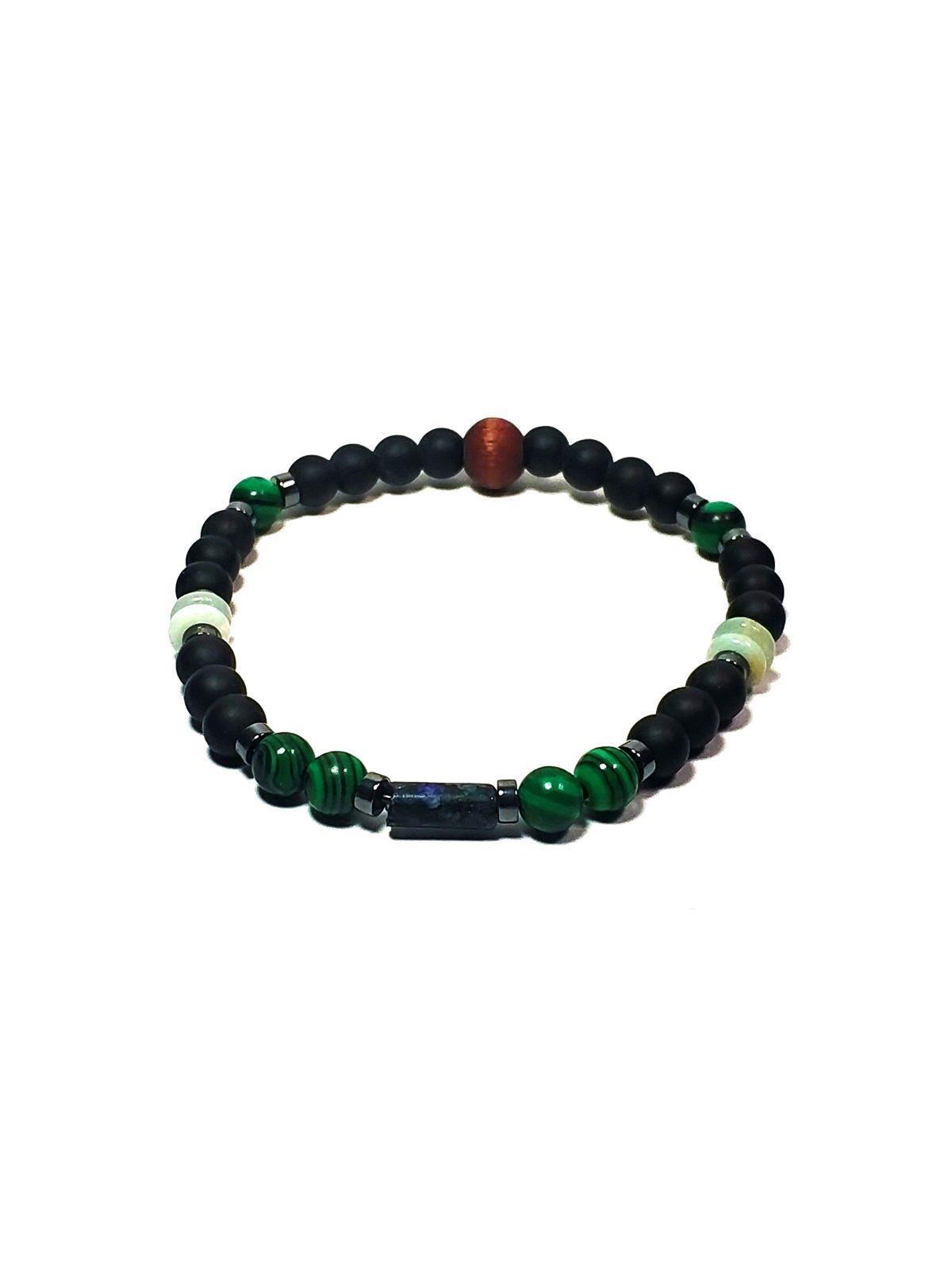 Doğaltaş BileklikJTSS24DOB1419 JANTİ UNISEX BİLEKLİK LAPİS LAZULİ MALAHİT HEMATİT AKİK ONYX DOĞALTAŞ ve AĞAÇ TASARIM GARANTİLİJanti