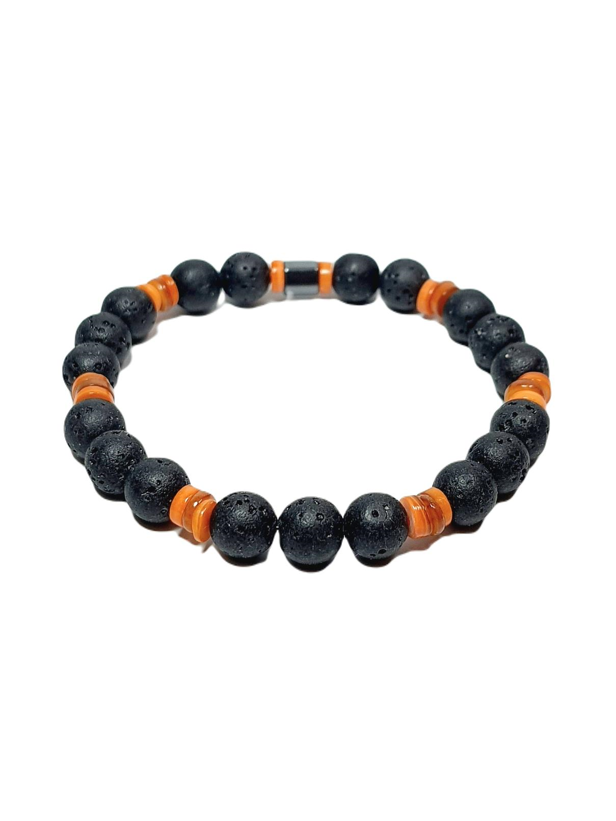 Doğaltaş BileklikJTSS25DOB1512 LAV SEDEF HEMATİT SİYAH JANTİ DOĞALTAŞ BİLEKLİKJanti