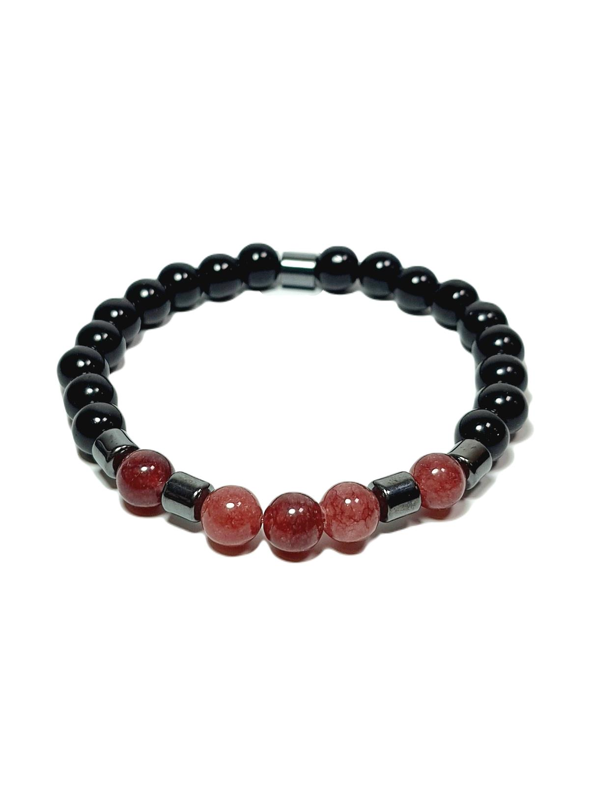 Doğaltaş BileklikJTSS25DOB1528 ONYX CEYT HEMATİT SİYAH JANTİ DOĞALTAŞ BİLEKLİKJanti