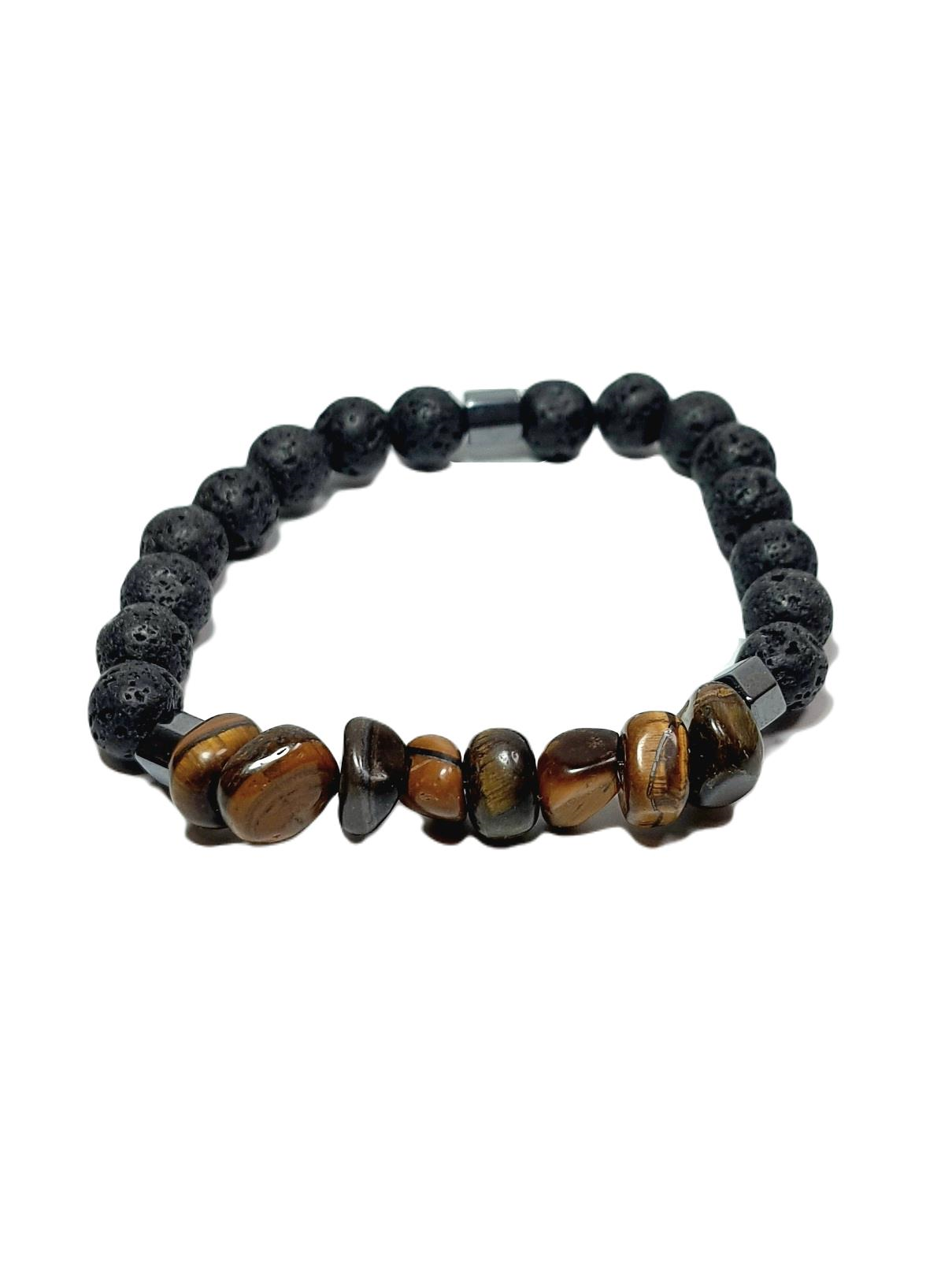 Doğaltaş BileklikJTSS25DOB1551 KAPLANGÖZÜ LAV HEMATİT SİYAH JANTİ DOĞALTAŞ BİLEKLİKJanti