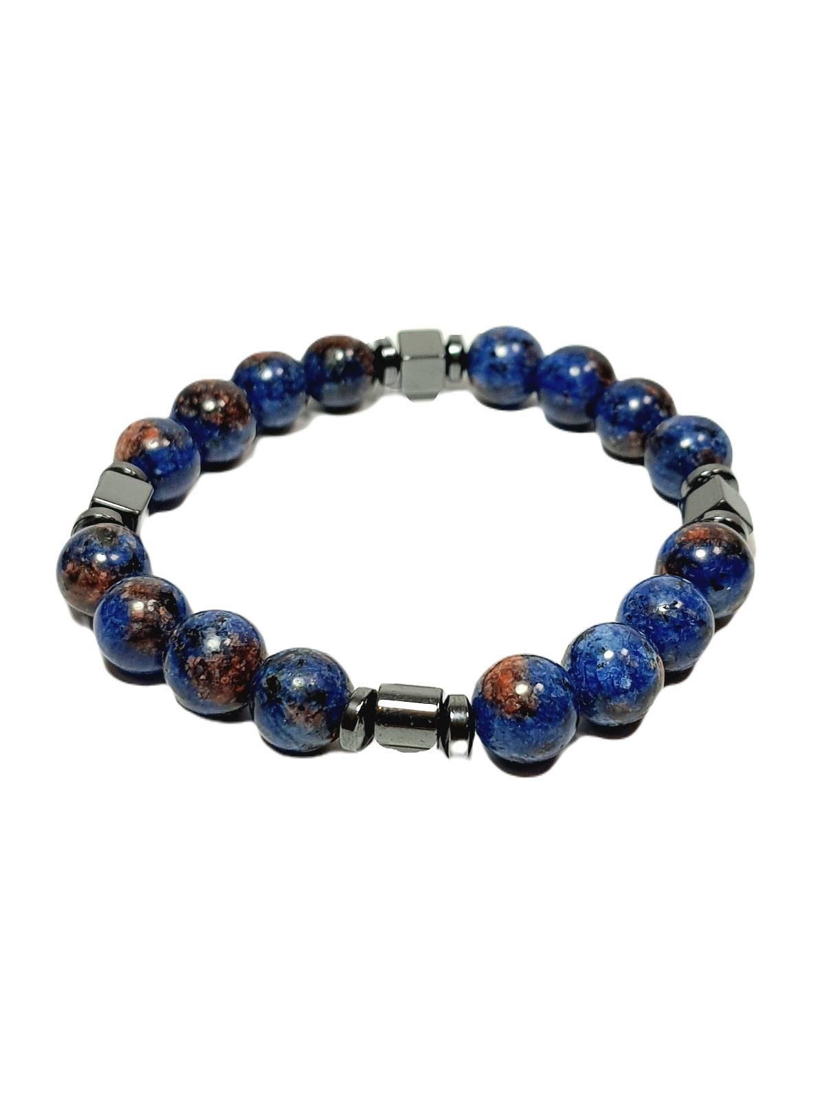 Doğaltaş BileklikJTSS25DOB1554 CEYT 10 mm HEMATİT LACİVERT JANTİ DOĞALTAŞ BİLEKLİKJanti