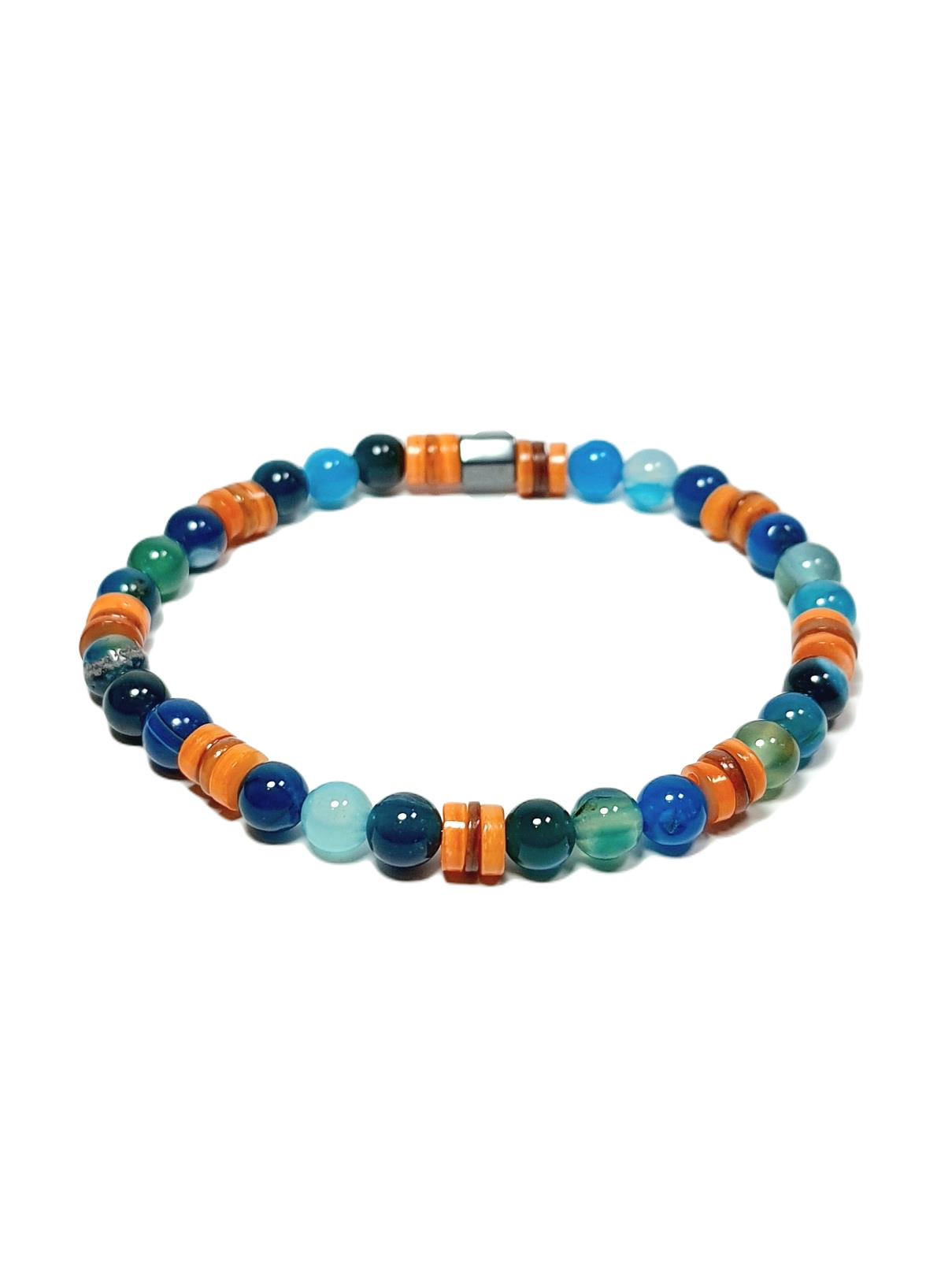 Doğaltaş BileklikJTSS25DOB1556 AKİK SEDEF HEMATİT MAVİ JANTİ DOĞALTAŞ BİLEKLİKJanti