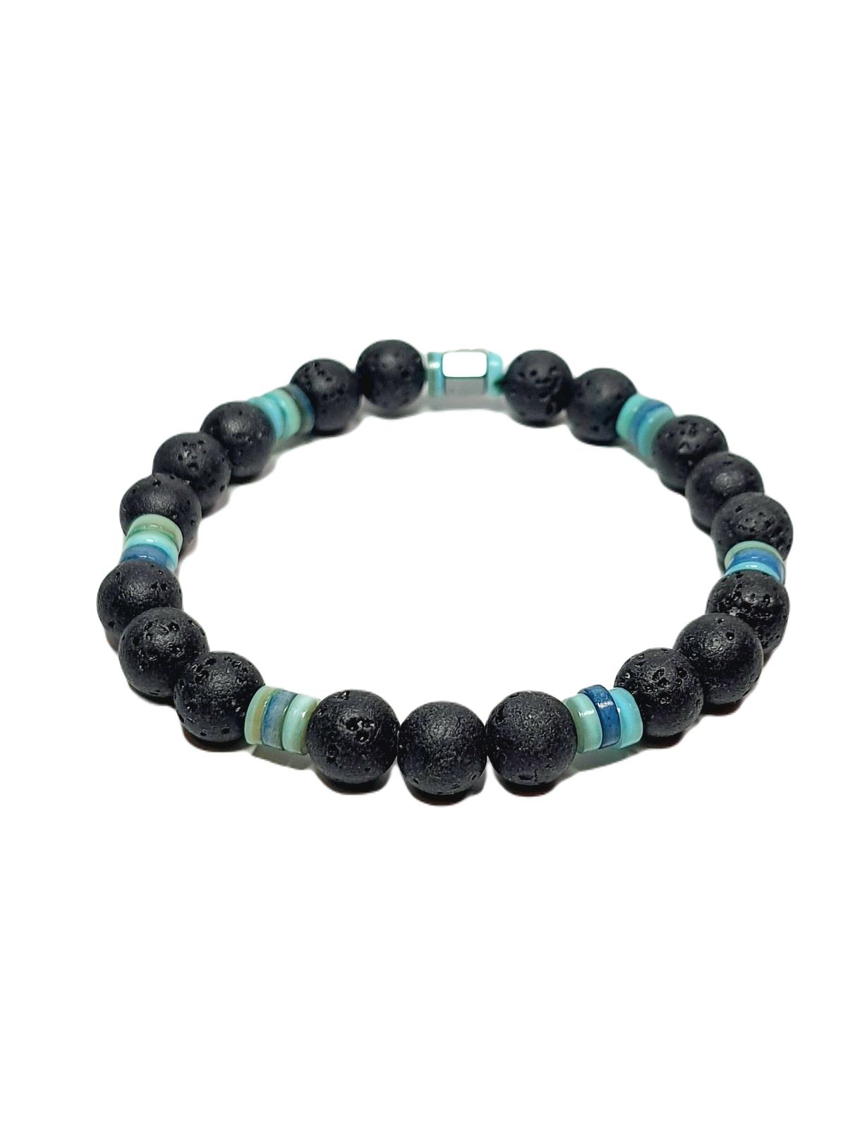 Doğaltaş BileklikJTSS25DOB1560 LAV SEDEF HEMATİT SİYAH JANTİ DOĞALTAŞ BİLEKLİKJanti