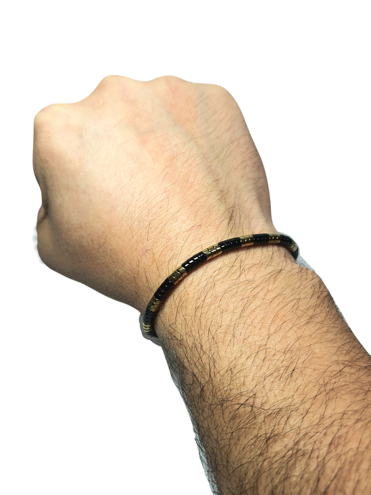 Doğaltaş BileklikLFNSS25DIB112350086-JONI-STANDARTJANTİ LFN4 mm Hematit Doğaltaş ip örme asansör kapama bileklik