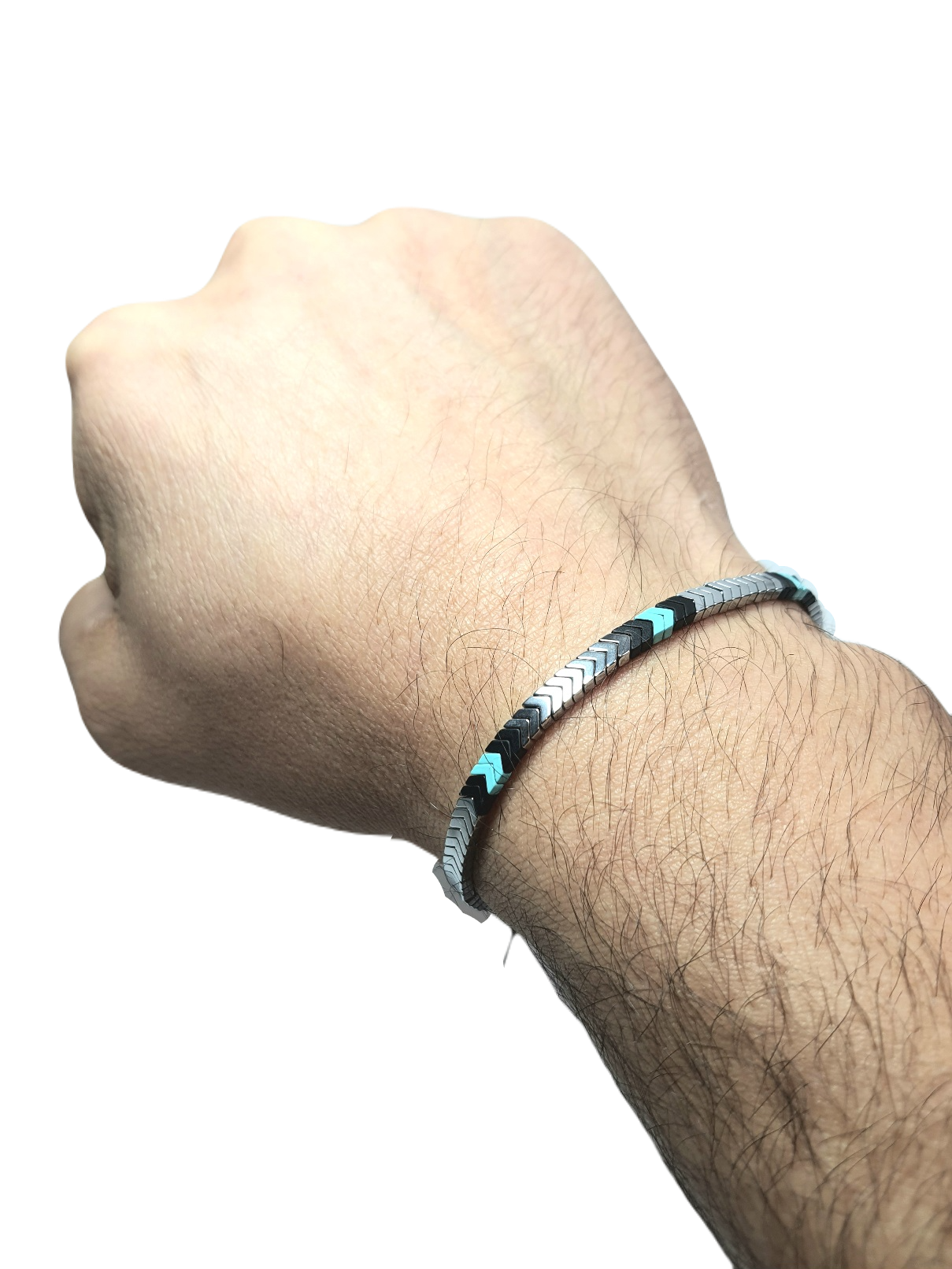 Doğaltaş BileklikLFNSS25DIB112350089-SKY-STANDARTJANTİ LFN6 mm Hematit Doğaltaş ip örme asansör kapama bileklik