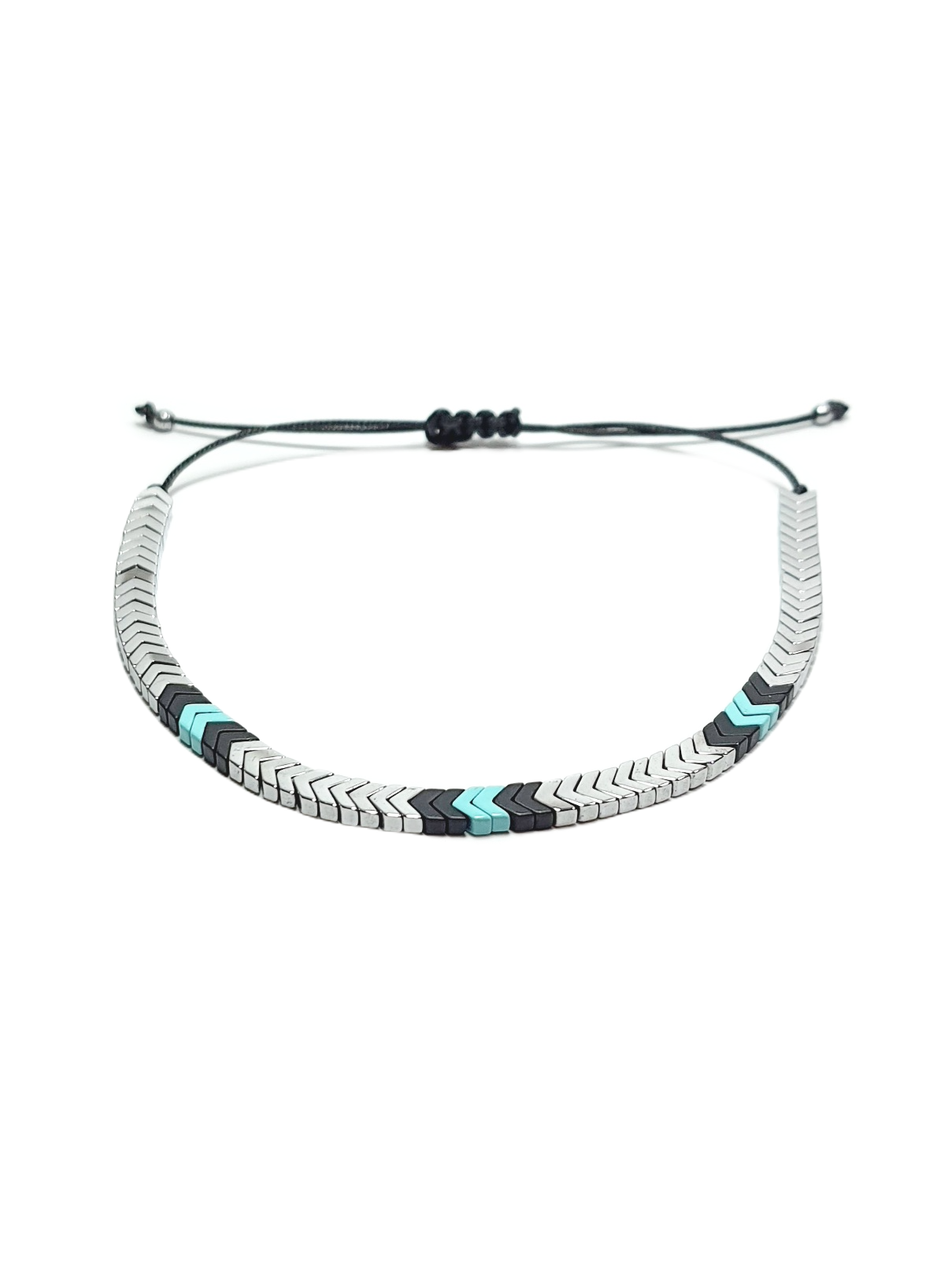 Doğaltaş BileklikLFNSS25DIB112350089-SKY-STANDARTJANTİ LFN6 mm Hematit Doğaltaş ip örme asansör kapama bileklik