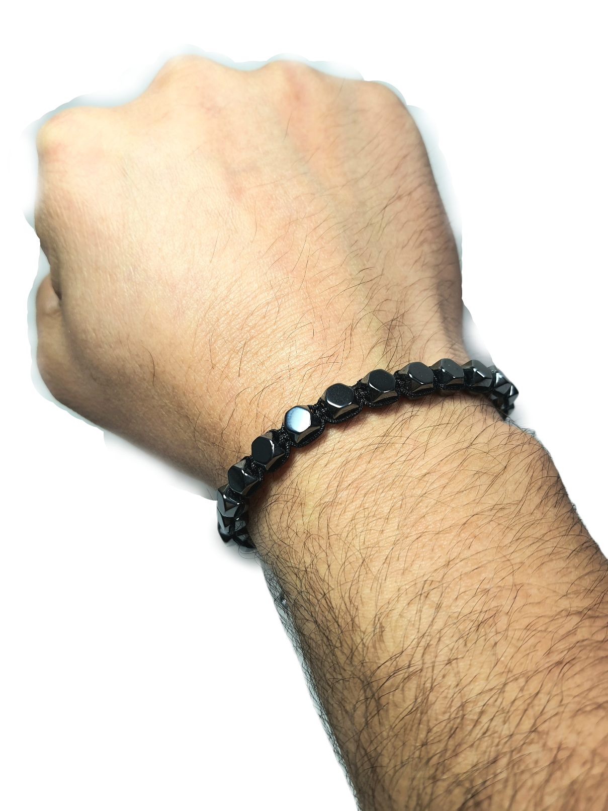 Doğaltaş BileklikLFNSS25DIB112350093-GALE-STANDARTJANTİ LFN6 mm Hematit Doğaltaş ip örme asansör kapama bileklik