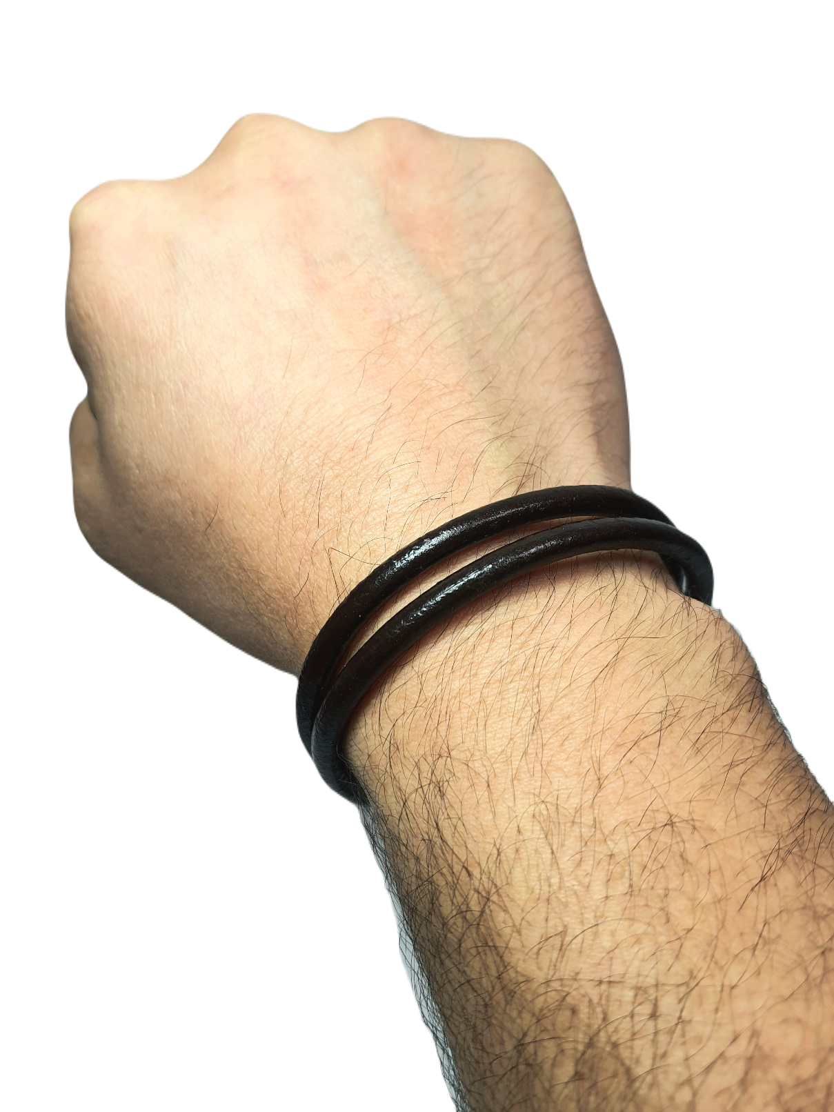 Deri BileklikLFNSS25DKB112350103-JAKE-STANDARTJANTİ LFN12 mm Hakiki Deri Krom kaplama mıknatıs kapama bileklik