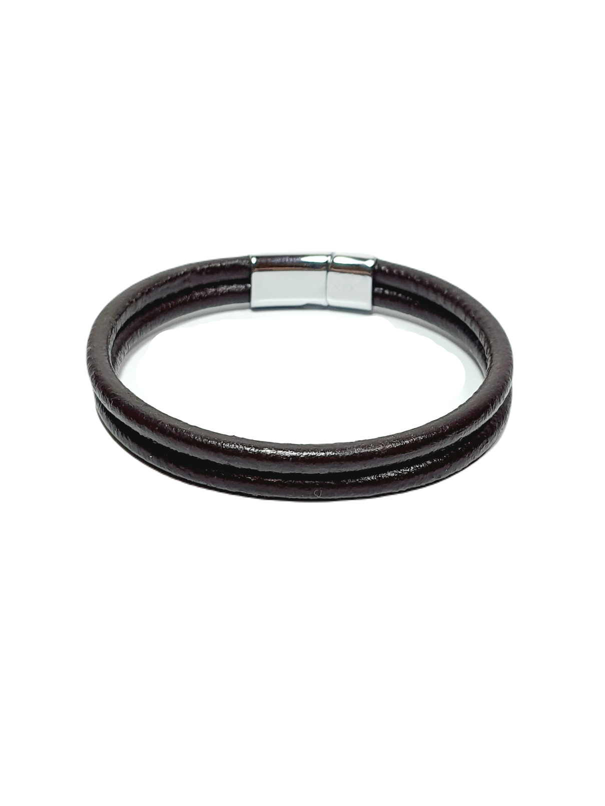 Deri BileklikLFNSS25DKB112350103-JAKE-STANDARTJANTİ LFN12 mm Hakiki Deri Krom kaplama mıknatıs kapama bileklik