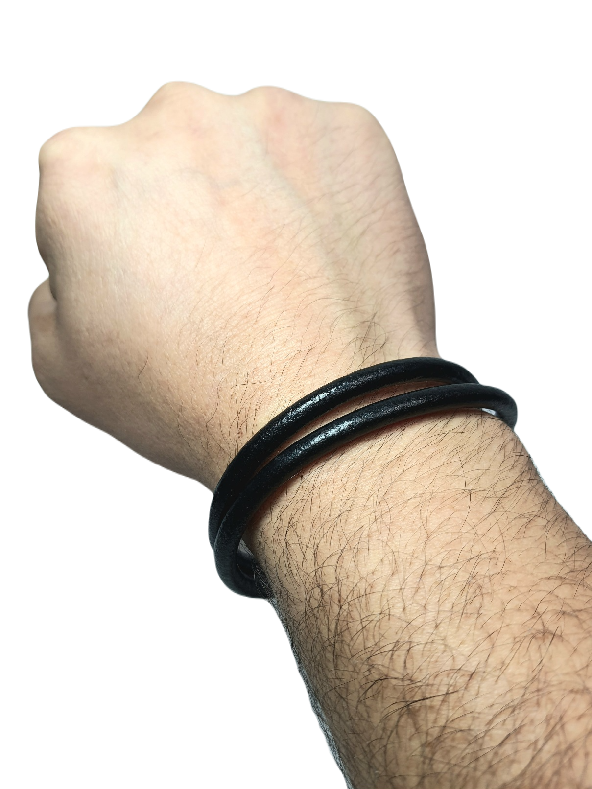 Deri BileklikLFNSS25DKB112350104-JAKE2-STANDARTJANTİ LFN12 mm Hakiki Deri Krom kaplama mıknatıs kapama bileklik