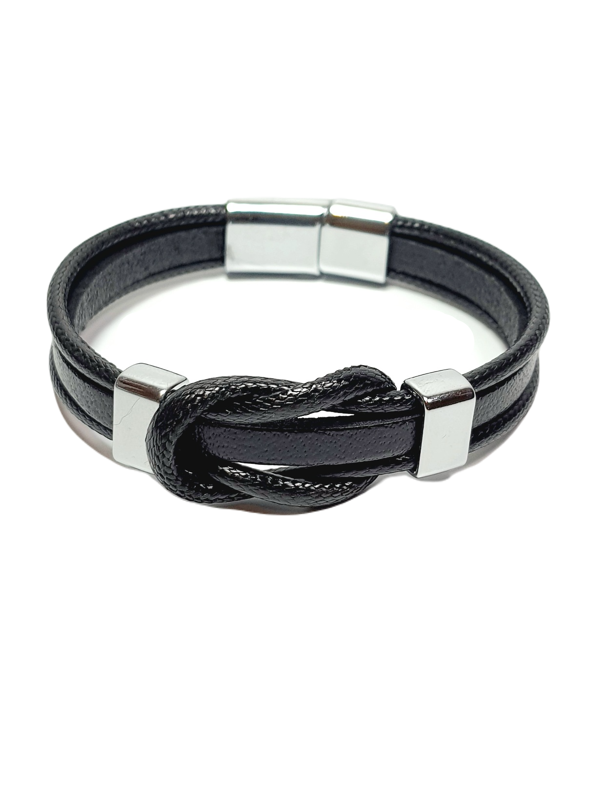 Deri BileklikLFNSS25DKB112350111-ALFRED-STANDARTJANTİ LFN15 mm Hakiki Deri ve Suni Deri Krom kaplama mıknatıs kapama bileklik