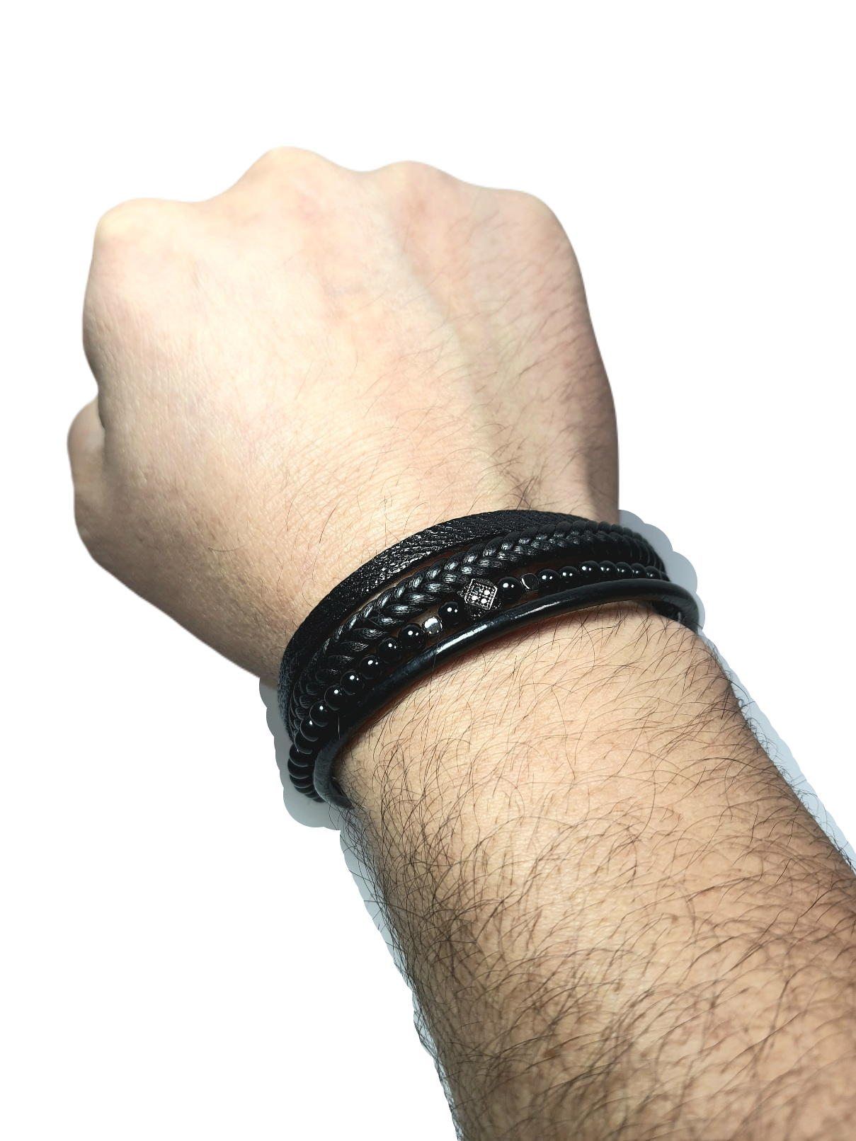 Deri BileklikLFNSS25DKB112350117-CHEN2-STANDARTJANTİ LFN15 mm Hakiki Deri ve Suni Deri Krom kaplama mıknatıs kapama bileklik