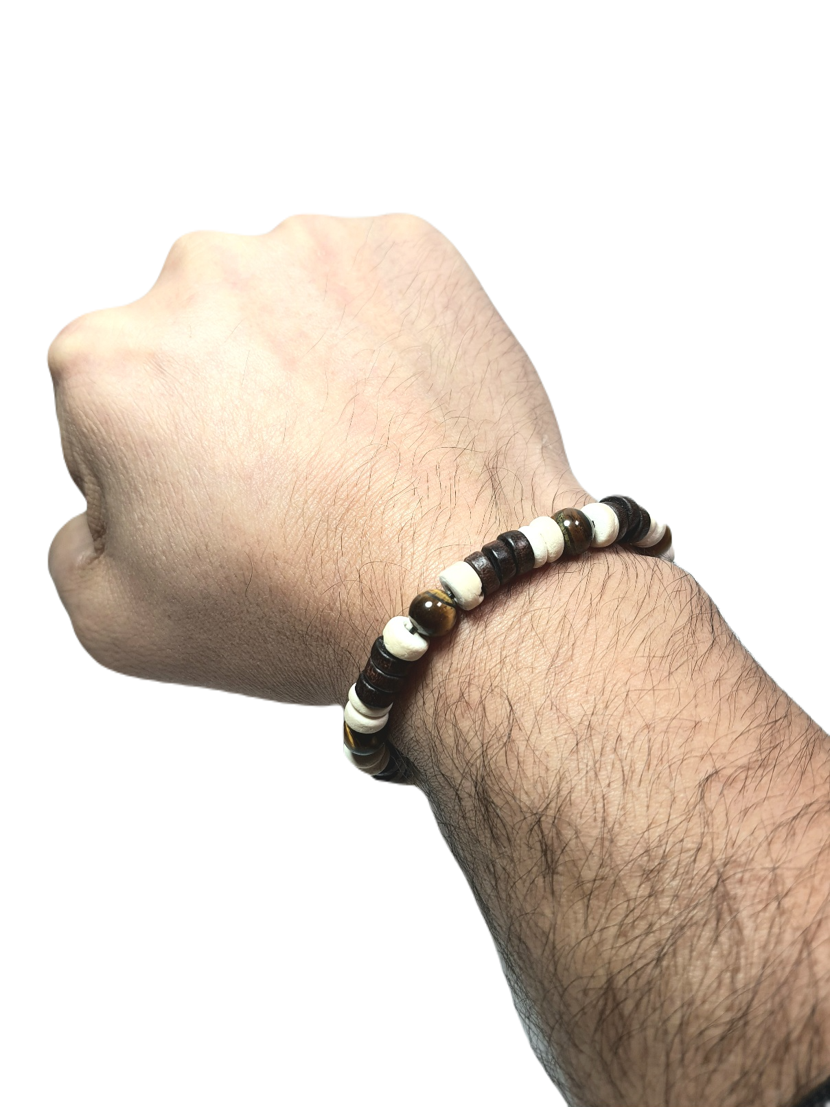 Doğaltaş BileklikLFNSS25DOB112350063-PARS-STANDARTJANTİ LFNOrijinal Kaplangözü 8 mm Kahverengi Doğaltaş ve Ahşap Bileklik