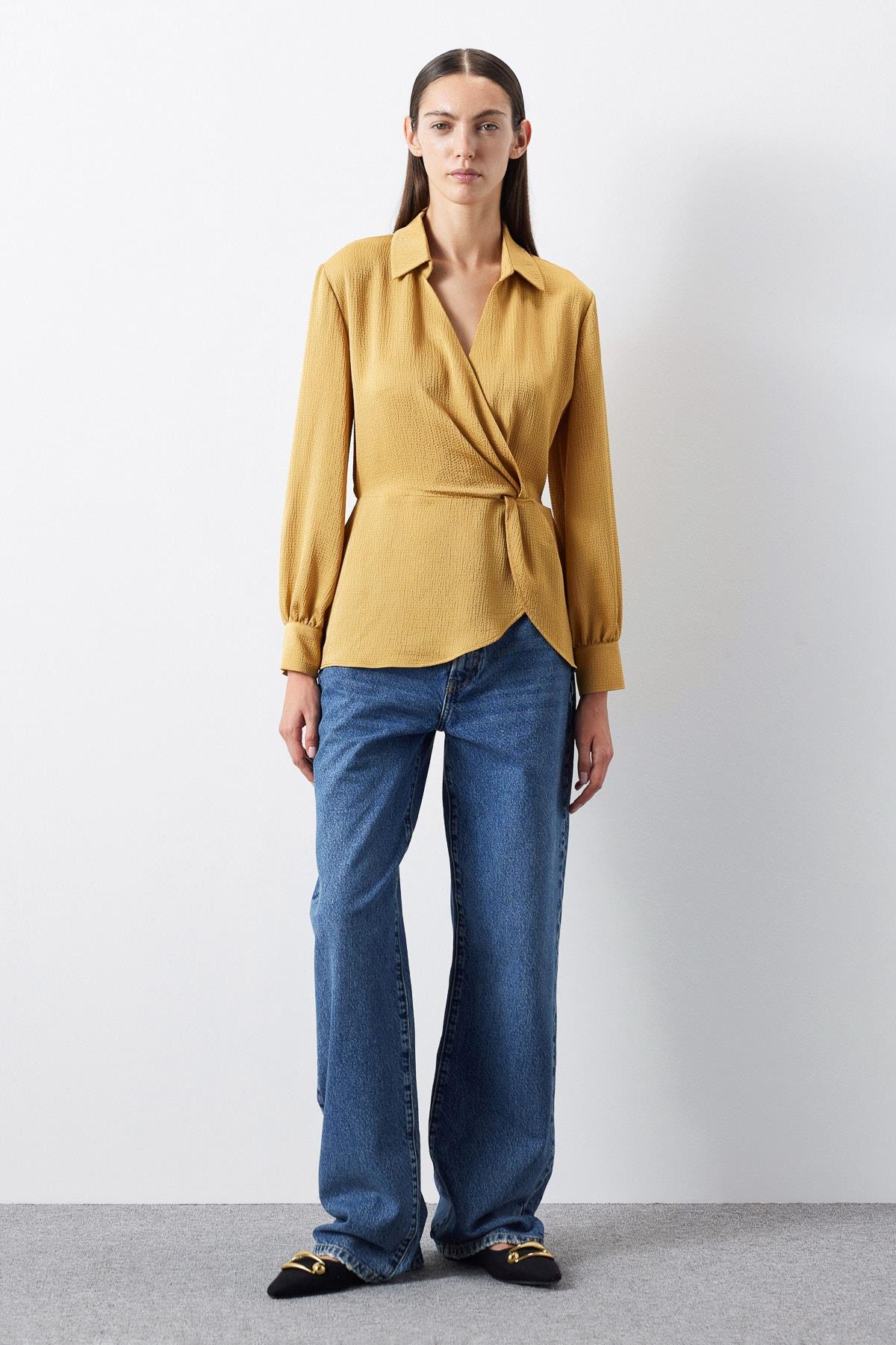 IPEKYOL Altın Kruvaze Gömlek