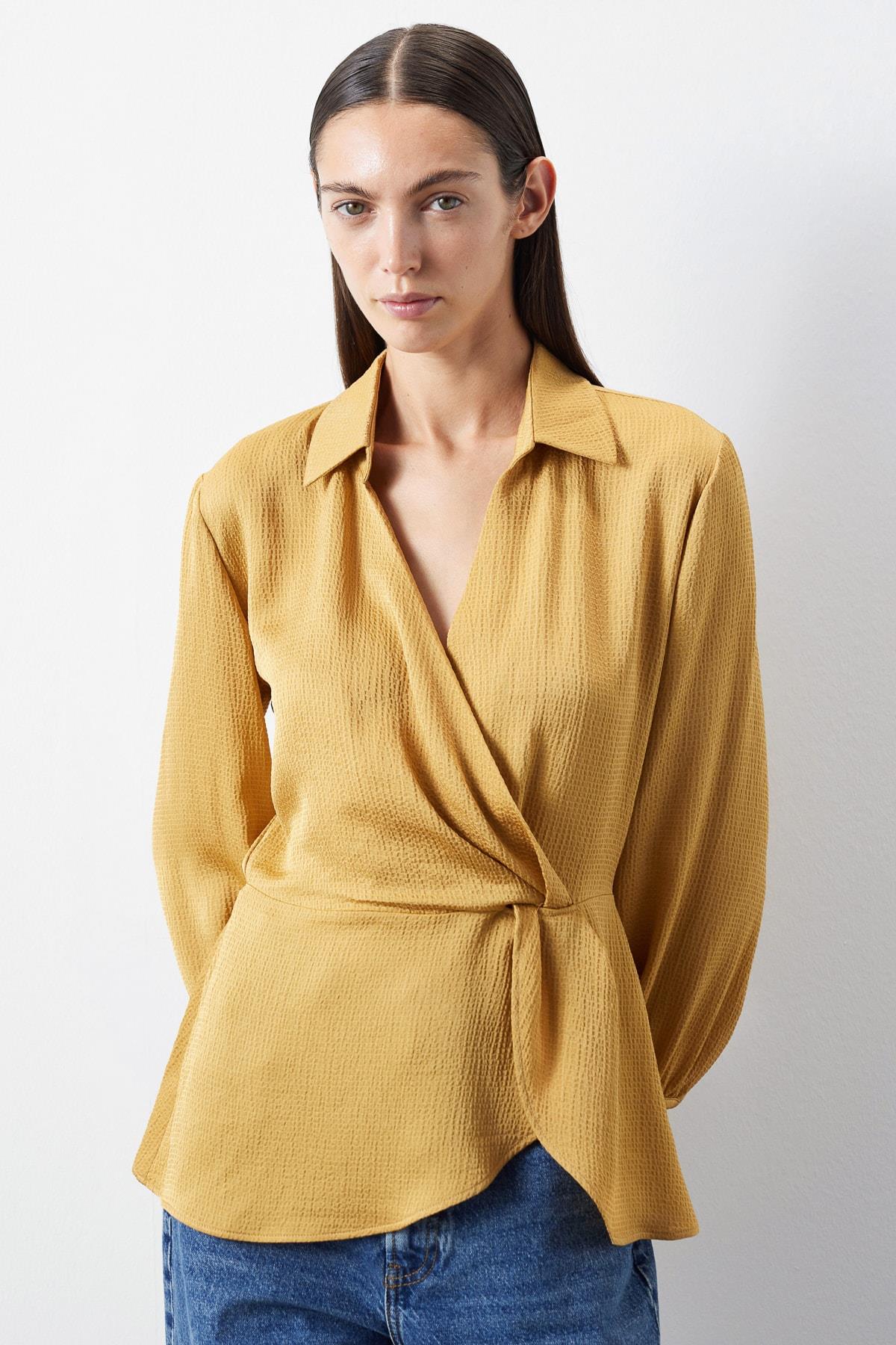 IPEKYOL Altın Kruvaze Gömlek