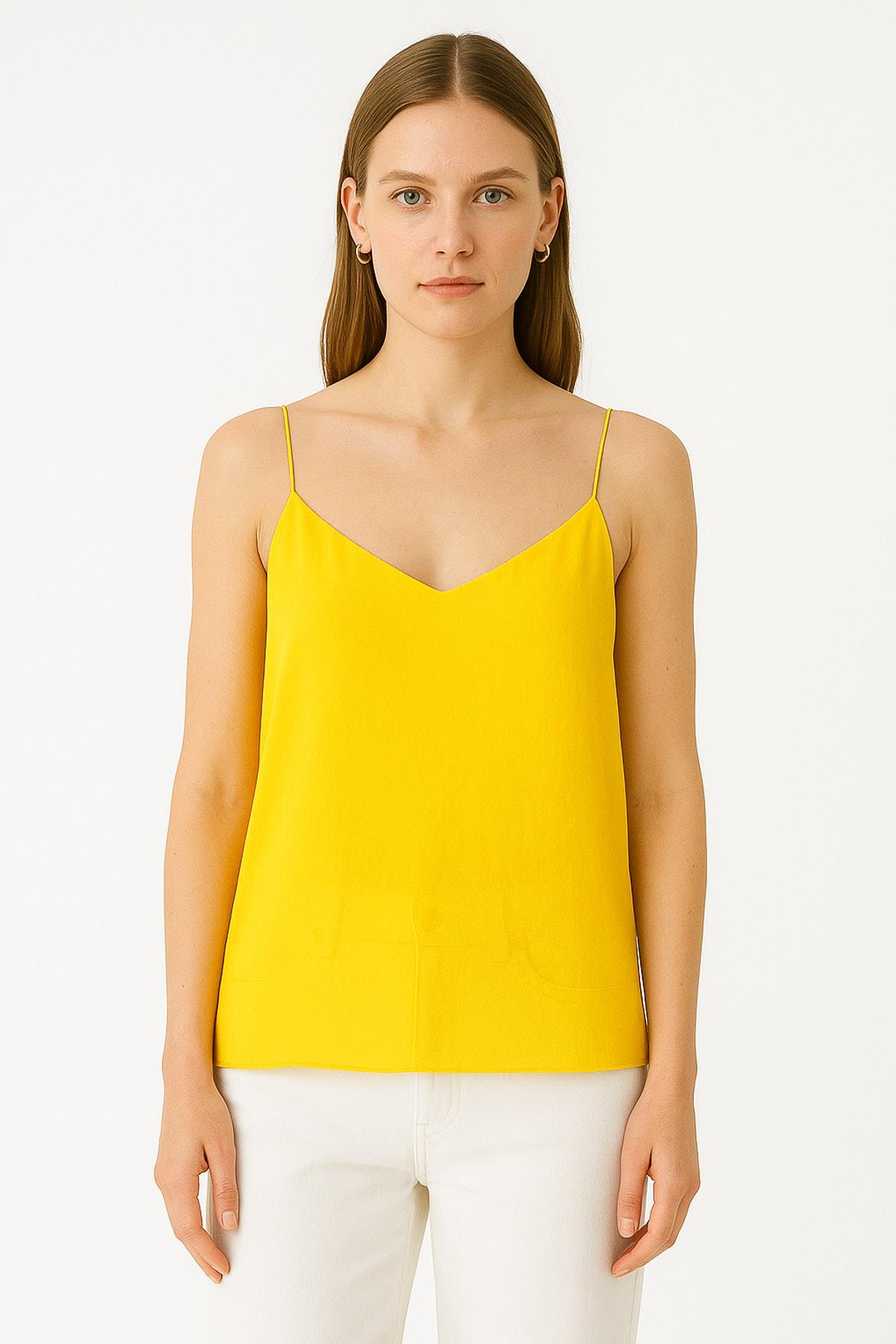 IPEKYOL Askılı Sarı Bluz