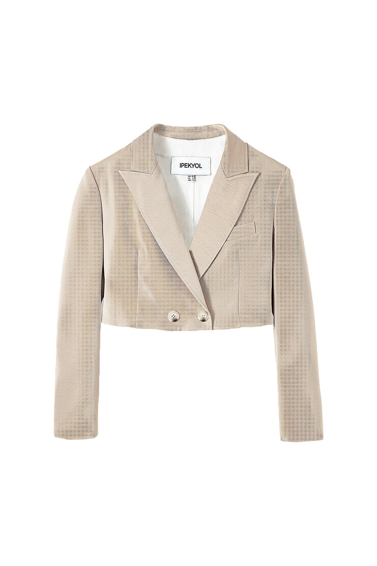 IPEKYOL Crop Camel Ceket