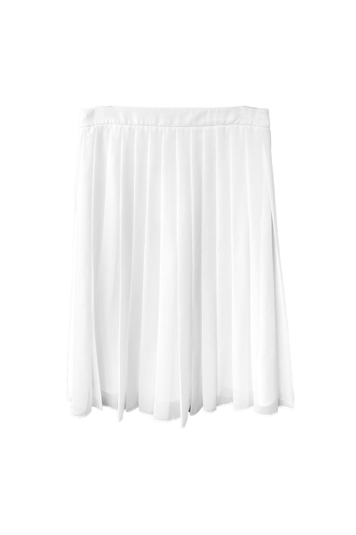 IPEKYOL Ekru Piliseli Etek