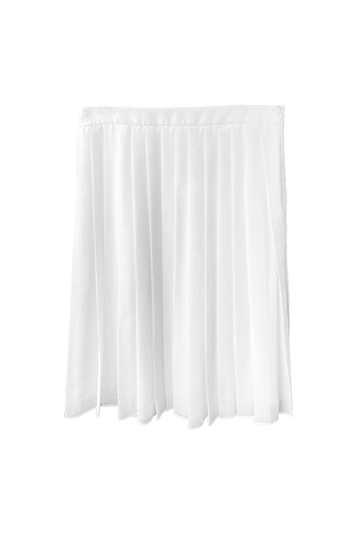 IPEKYOL Ekru Piliseli Etek