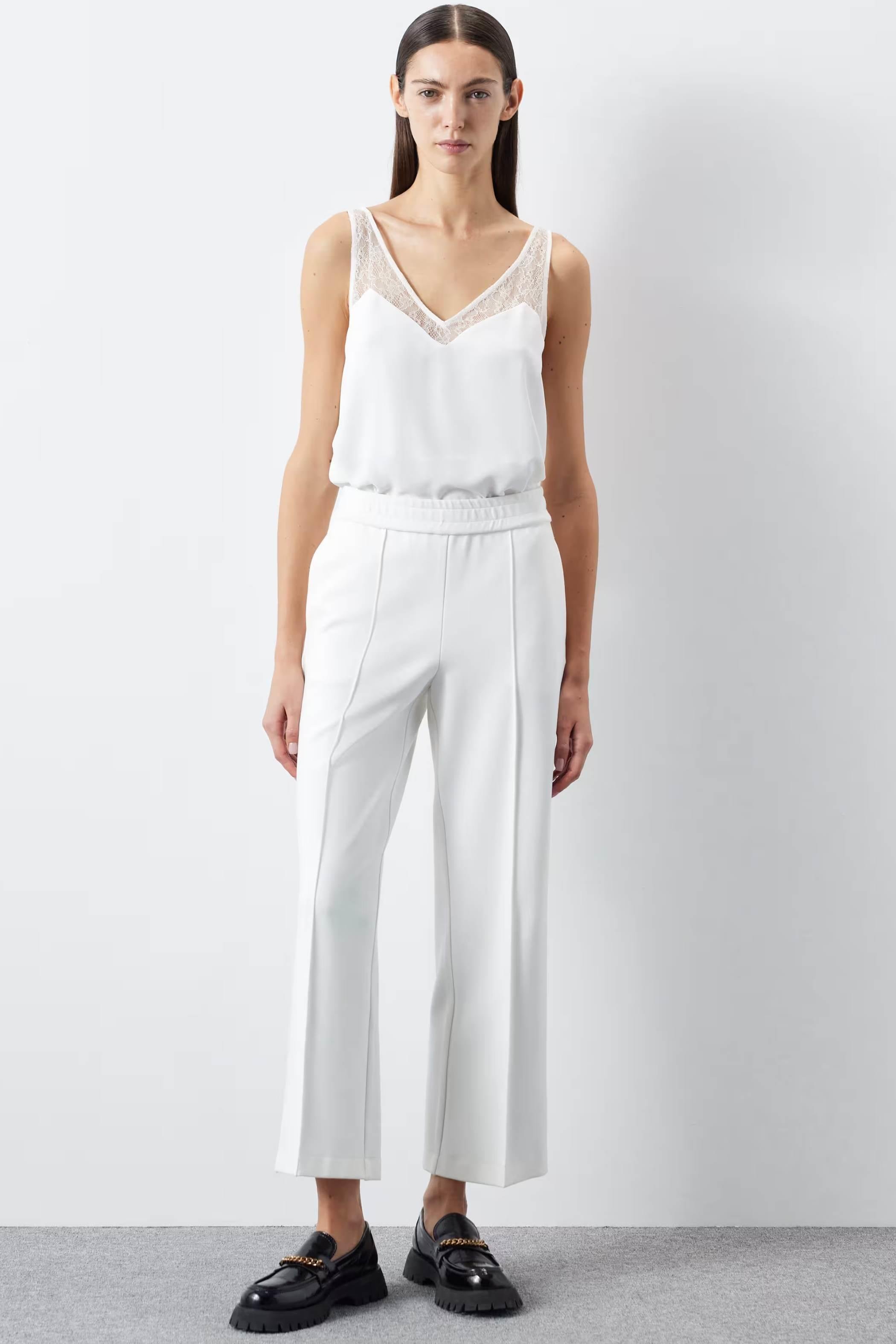 IPEKYOL Ekru Straight Fit Pantolon