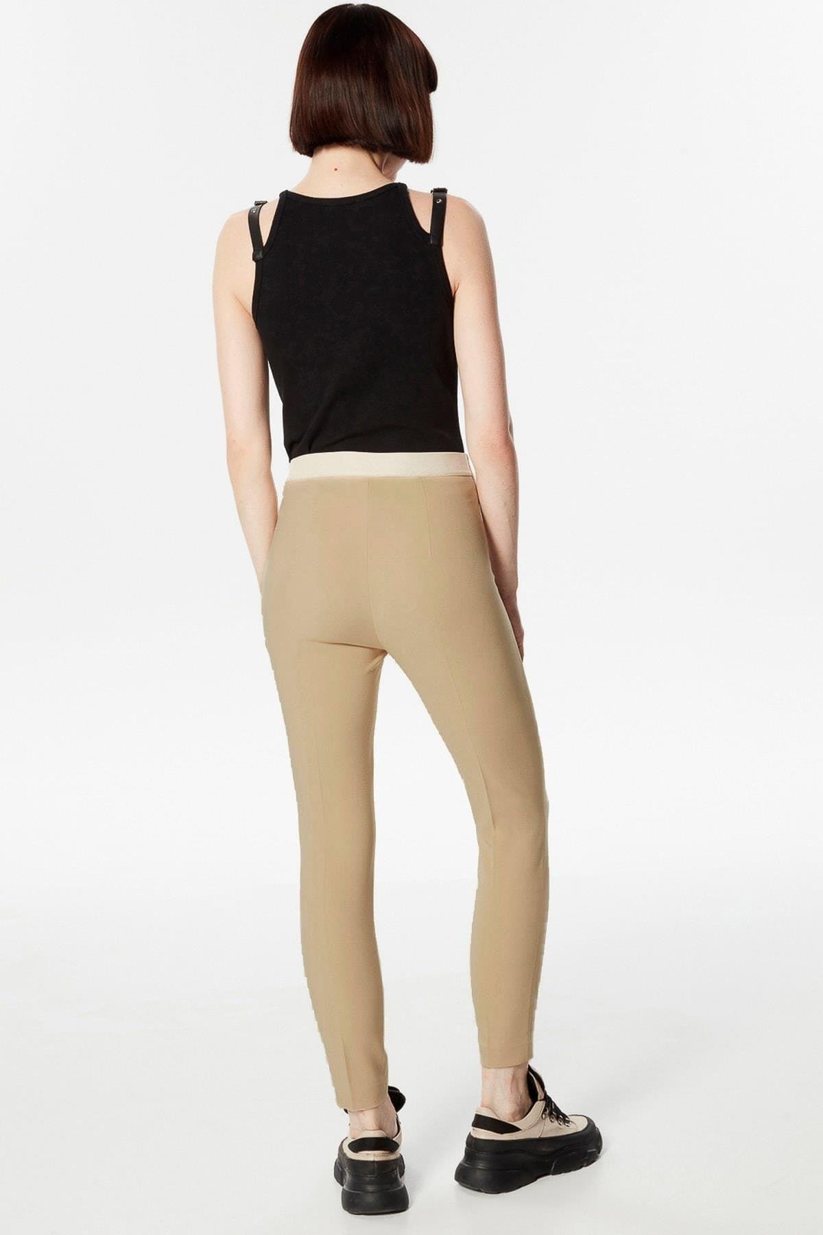 IPEKYOL Elastik Bel Naturel Pantolon