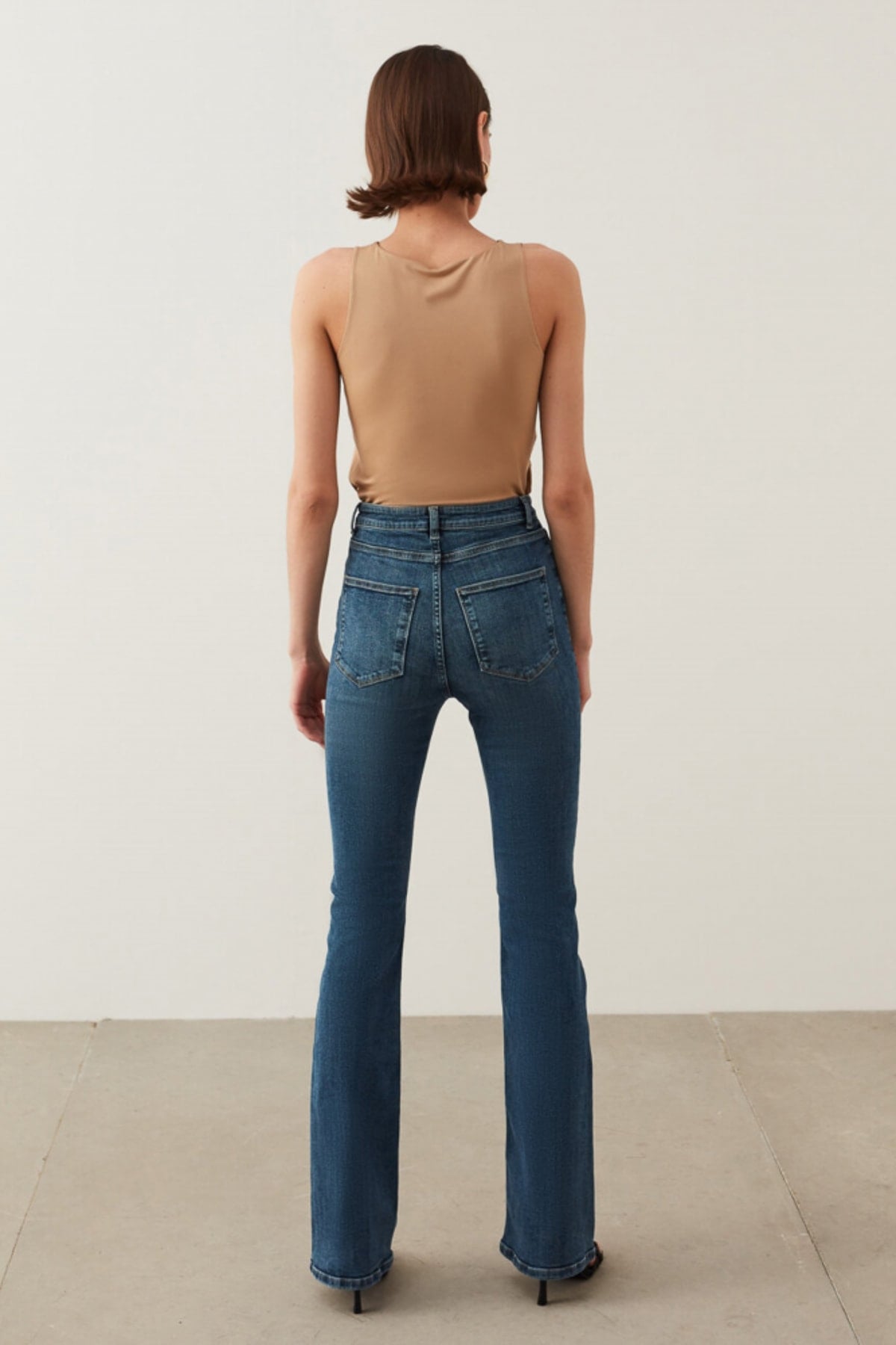 IPEKYOL Flare Fit Indigo Jean Pantolon