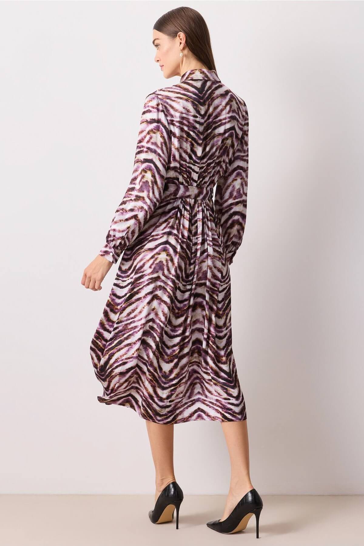 IPEKYOL Mor Dokuma Elbise