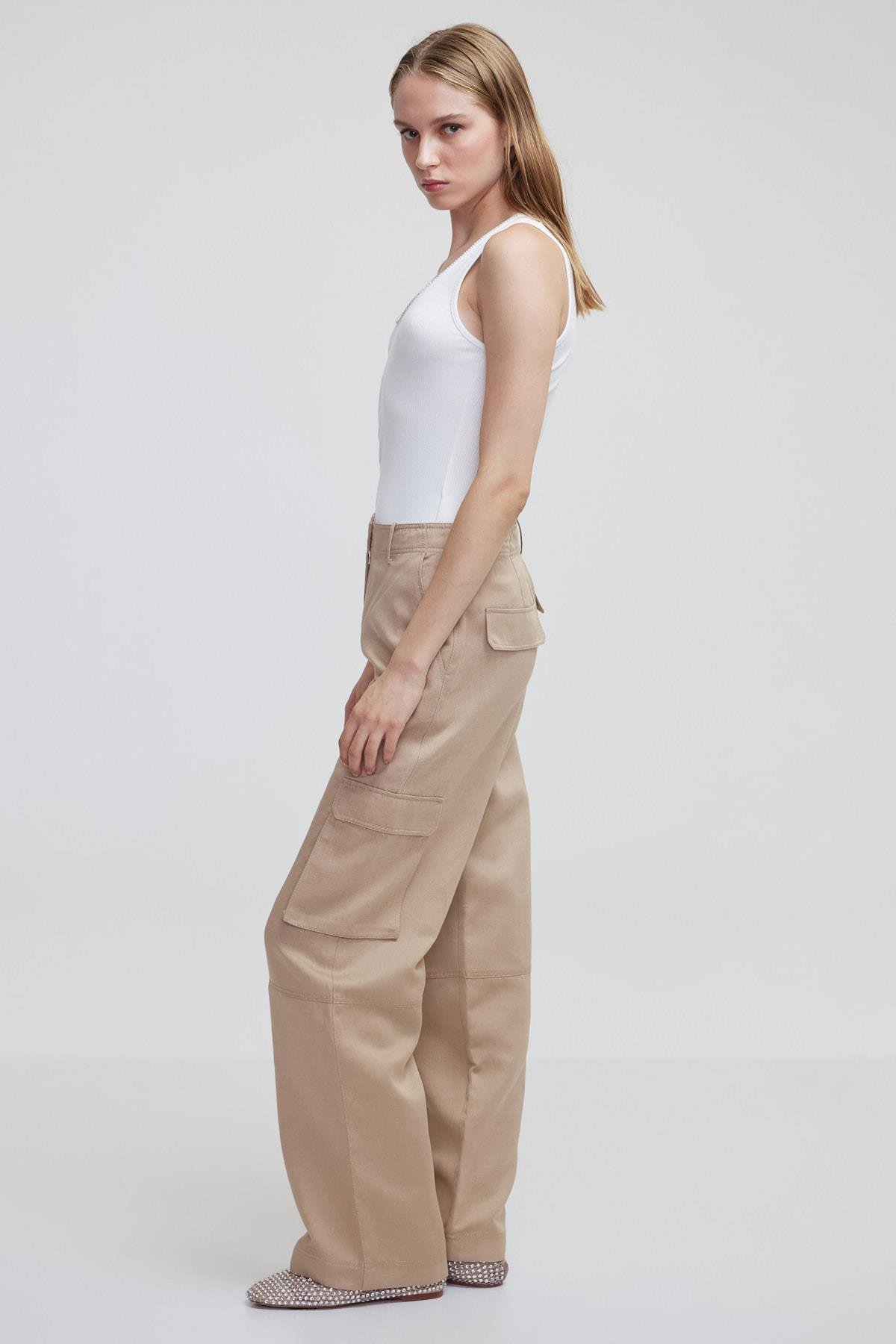 IPEKYOL Naturel Bol Paça Kargo Pantolon