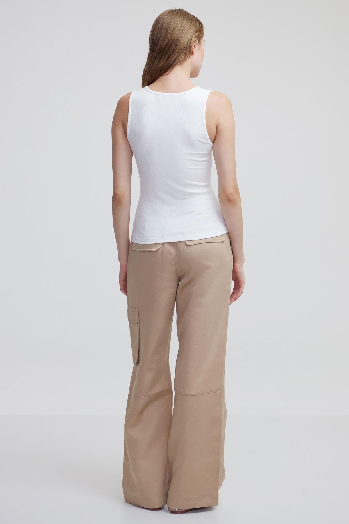 IPEKYOL Naturel Bol Paça Kargo Pantolon