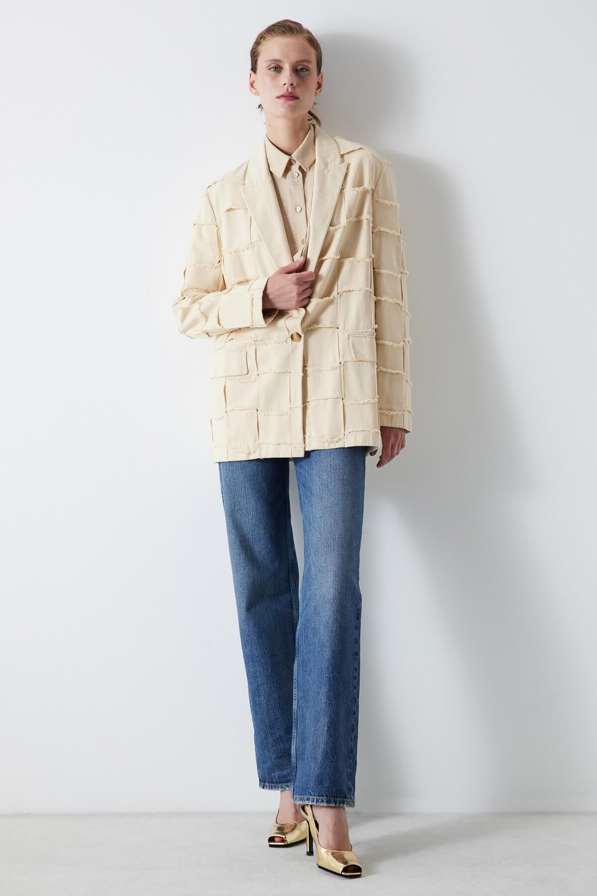 IPEKYOL Oversize Yağ Blazer Ceket