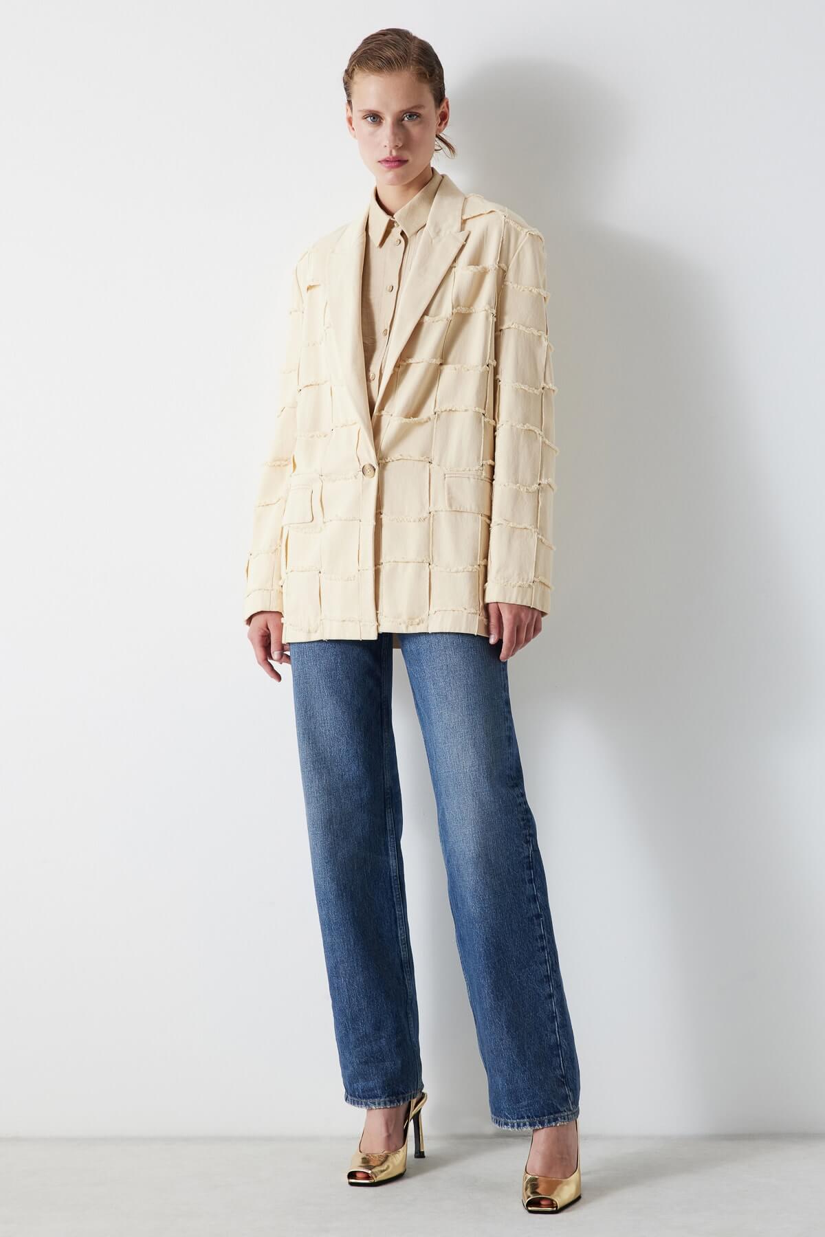 IPEKYOL Oversize Yağ Blazer Ceket