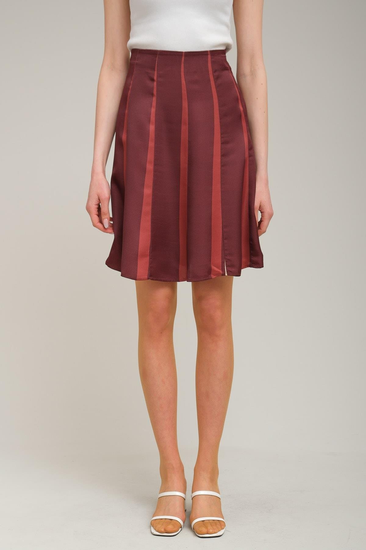 IPEKYOL Renk Geçişli Kahve Etek