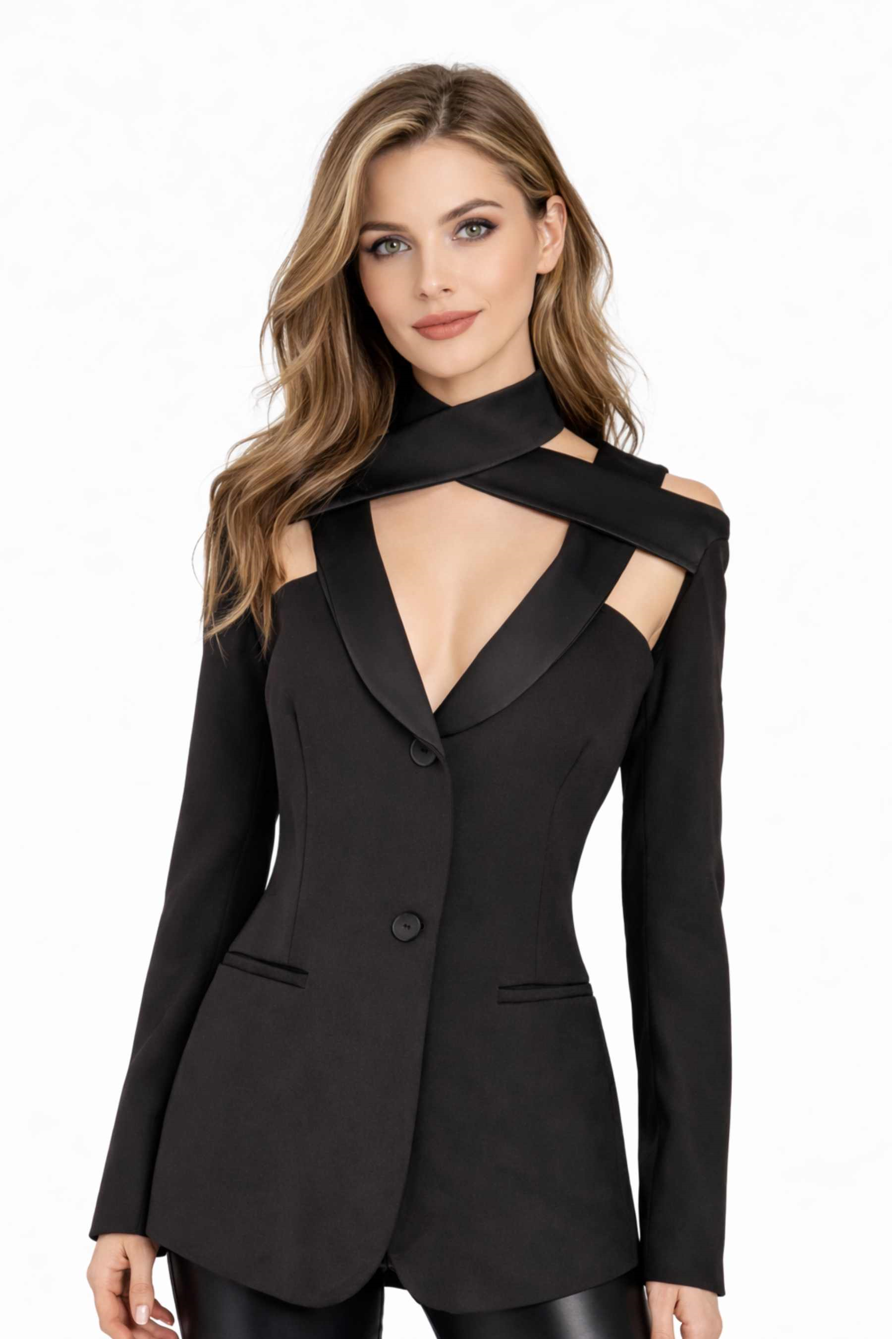 IPEKYOL Siyah Cutout Blazer 