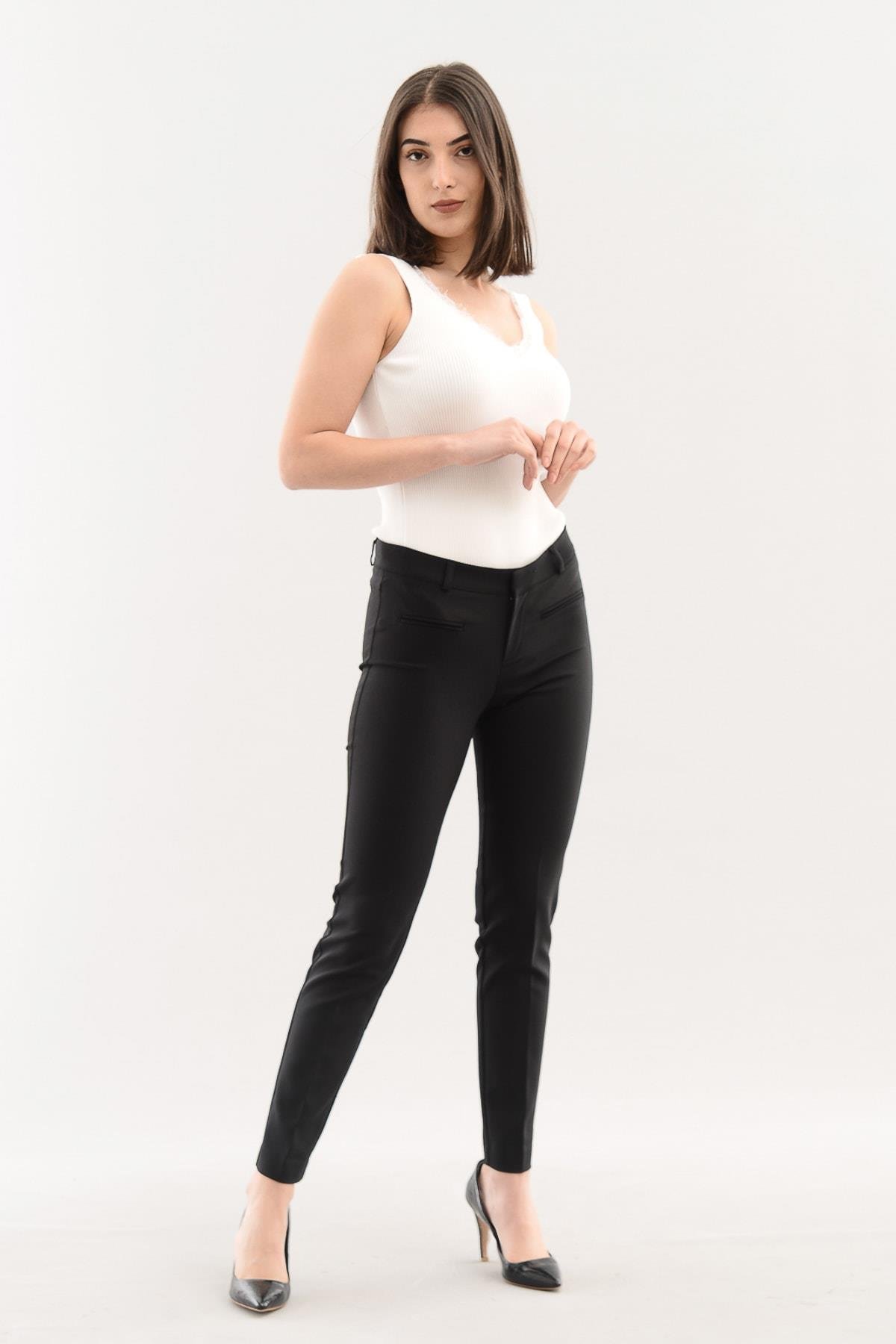 İPEKYOL Siyah Skinny Fit Pantolon