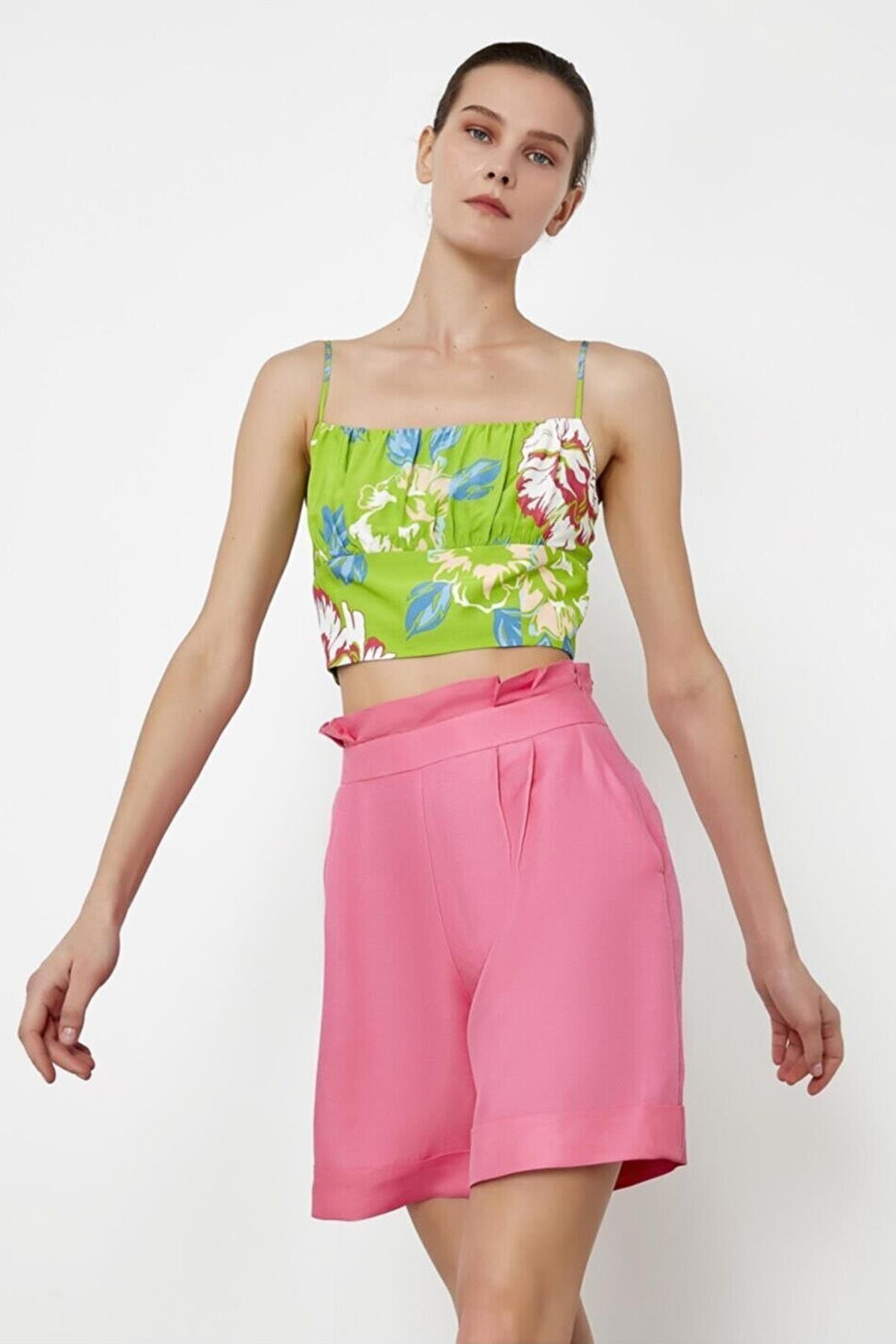 İPEKYOL Yeşil Çiçek Desen Büstiyer