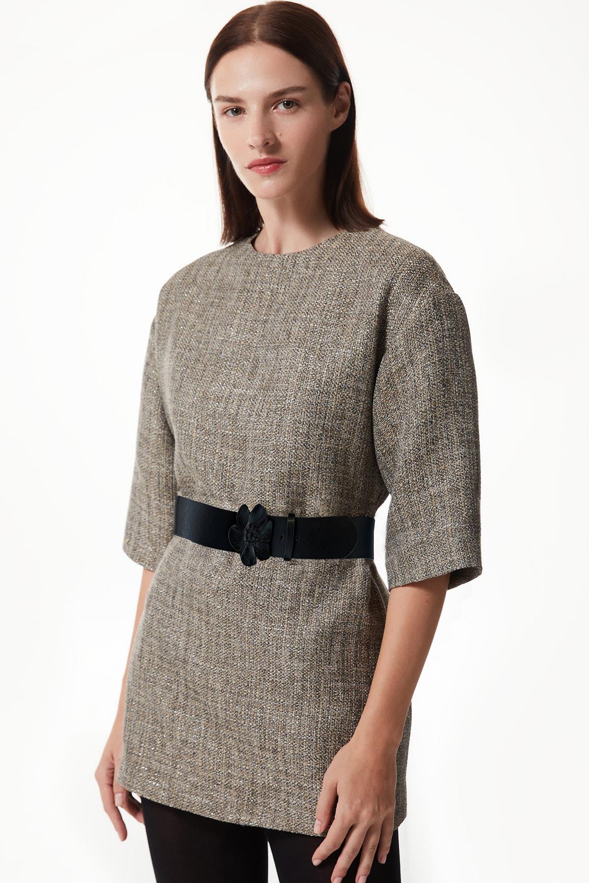 MACHKA Antrasit Tüvit Elbise