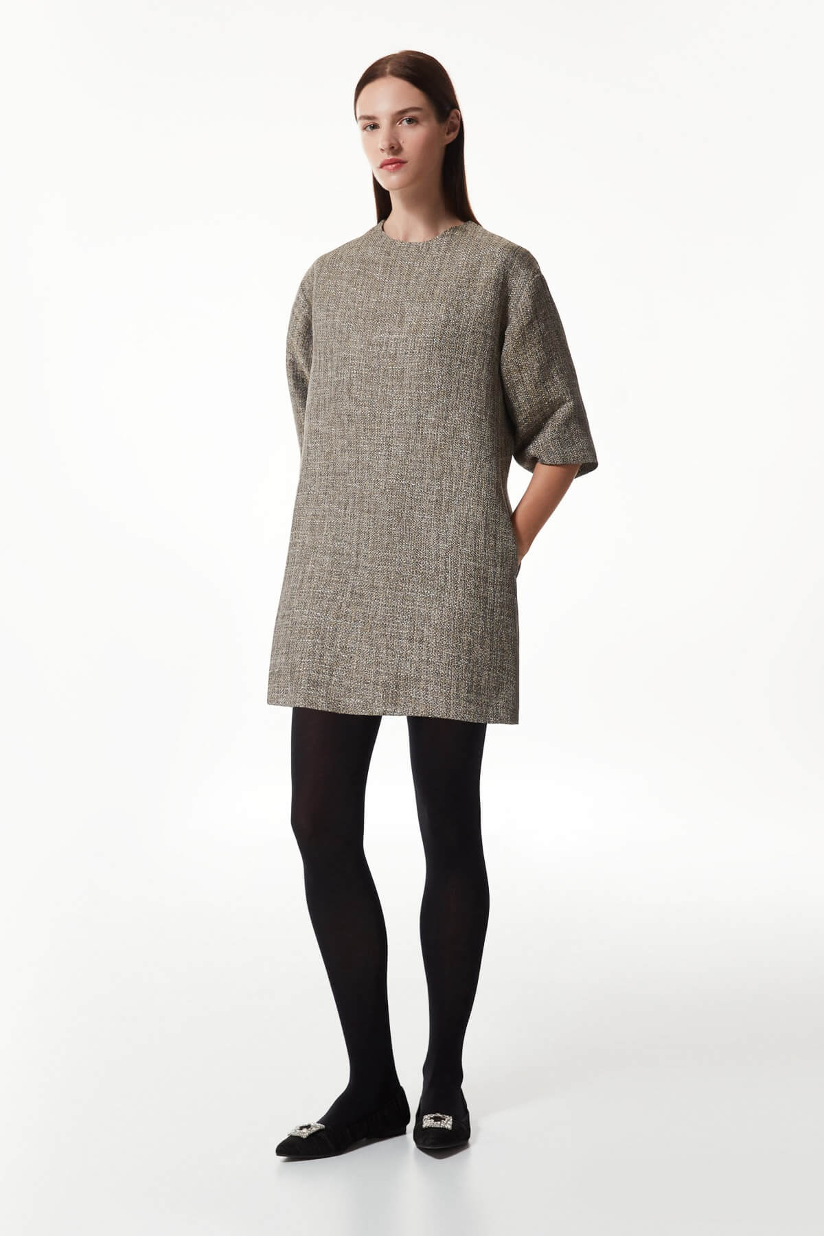 MACHKA Antrasit Tüvit Elbise