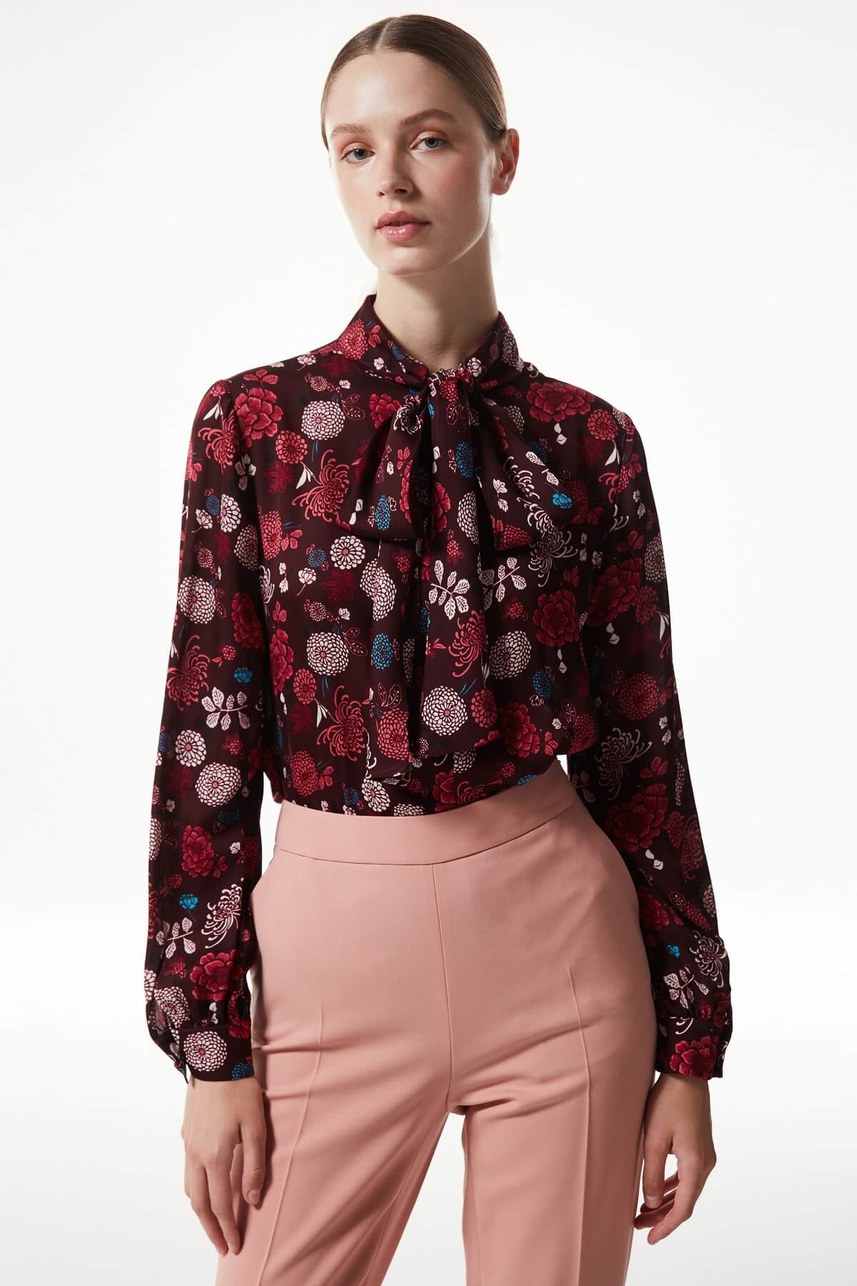 MACHKA Cigarette Fit Pembe Pantolon