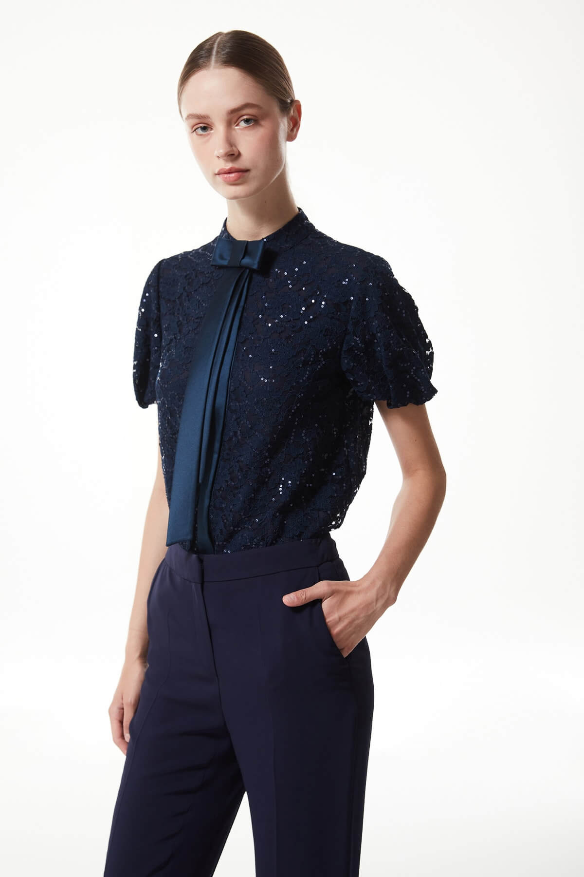 MACHKA LACIVERT 06082 / BLUZ