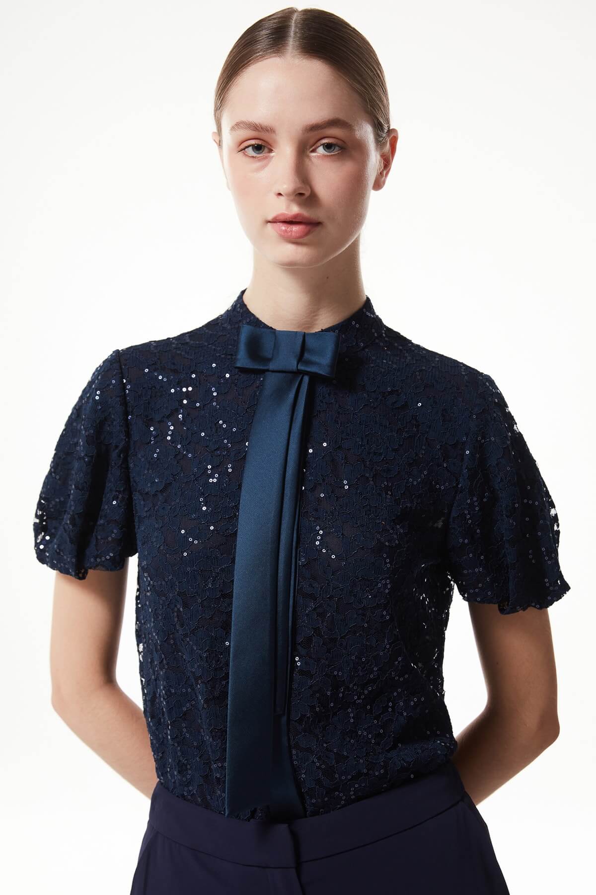 MACHKA LACIVERT 06082 / BLUZ