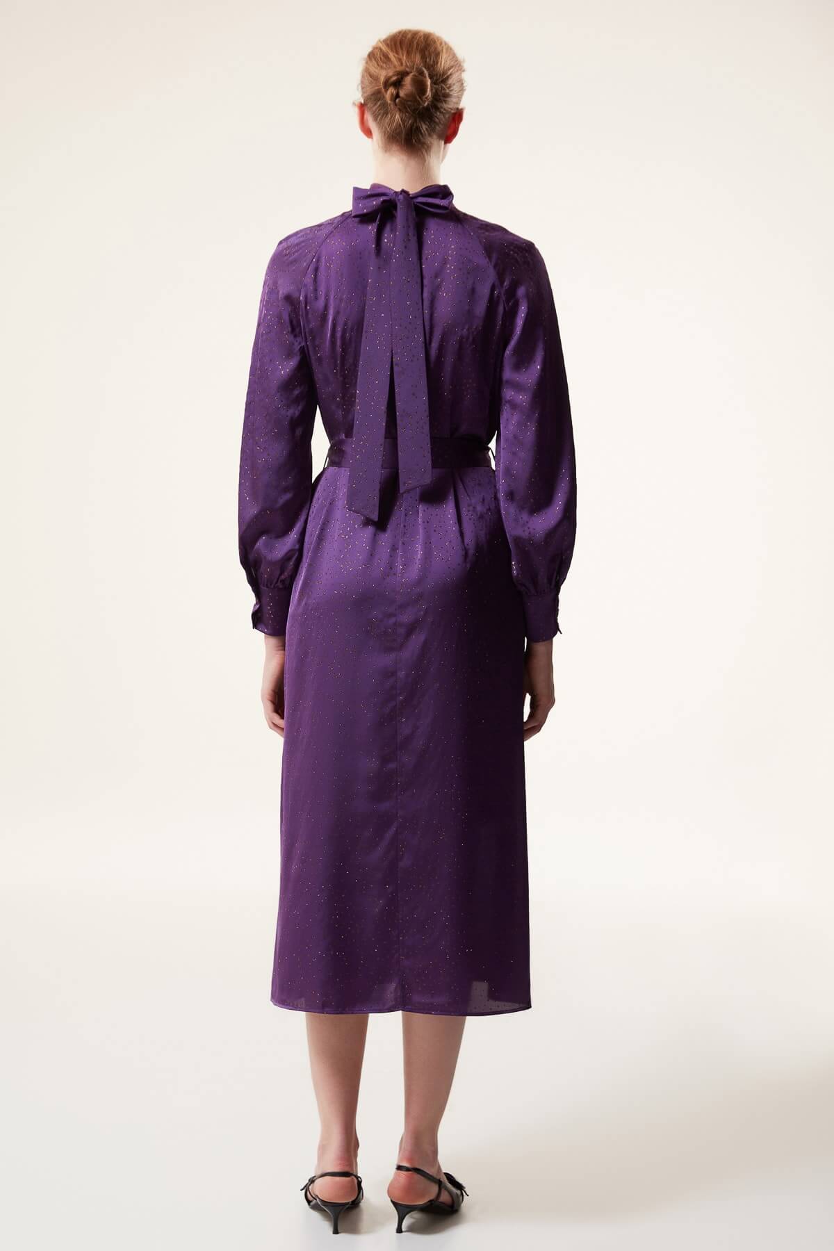 MACHKA Mor Kuşaklı Elbise