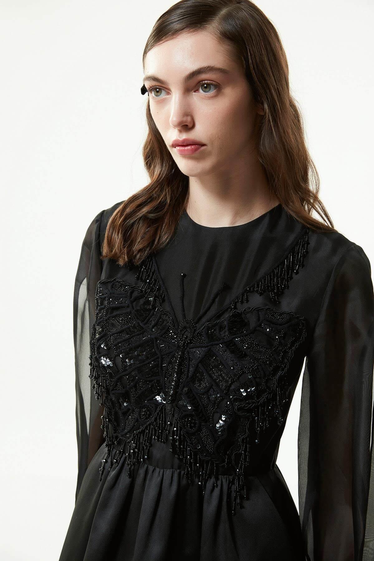 MACHKA SIYAH 02076 / ELBISE