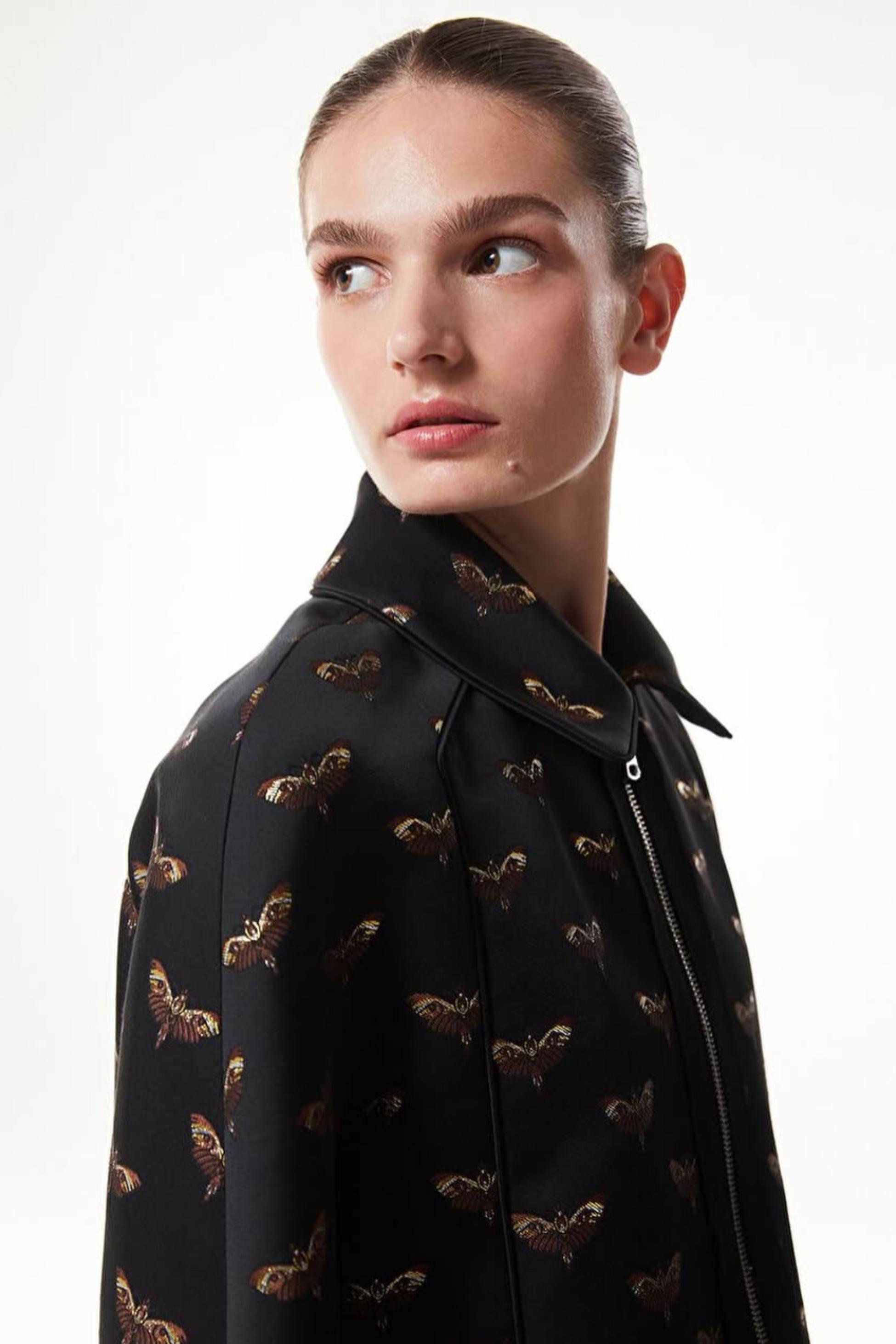 MACHKA Siyah Fermuar Kapama Mont