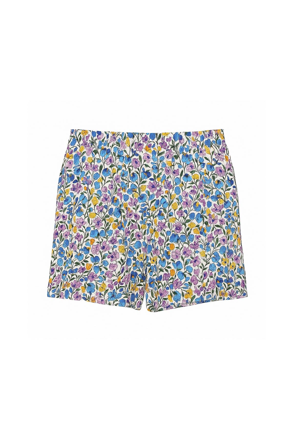 TWIST Ekru Çiçekli Şort