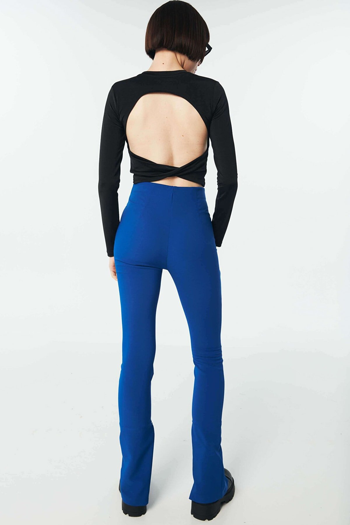 TWIST Fermuar Aksesuarlı Mavi Pantolon