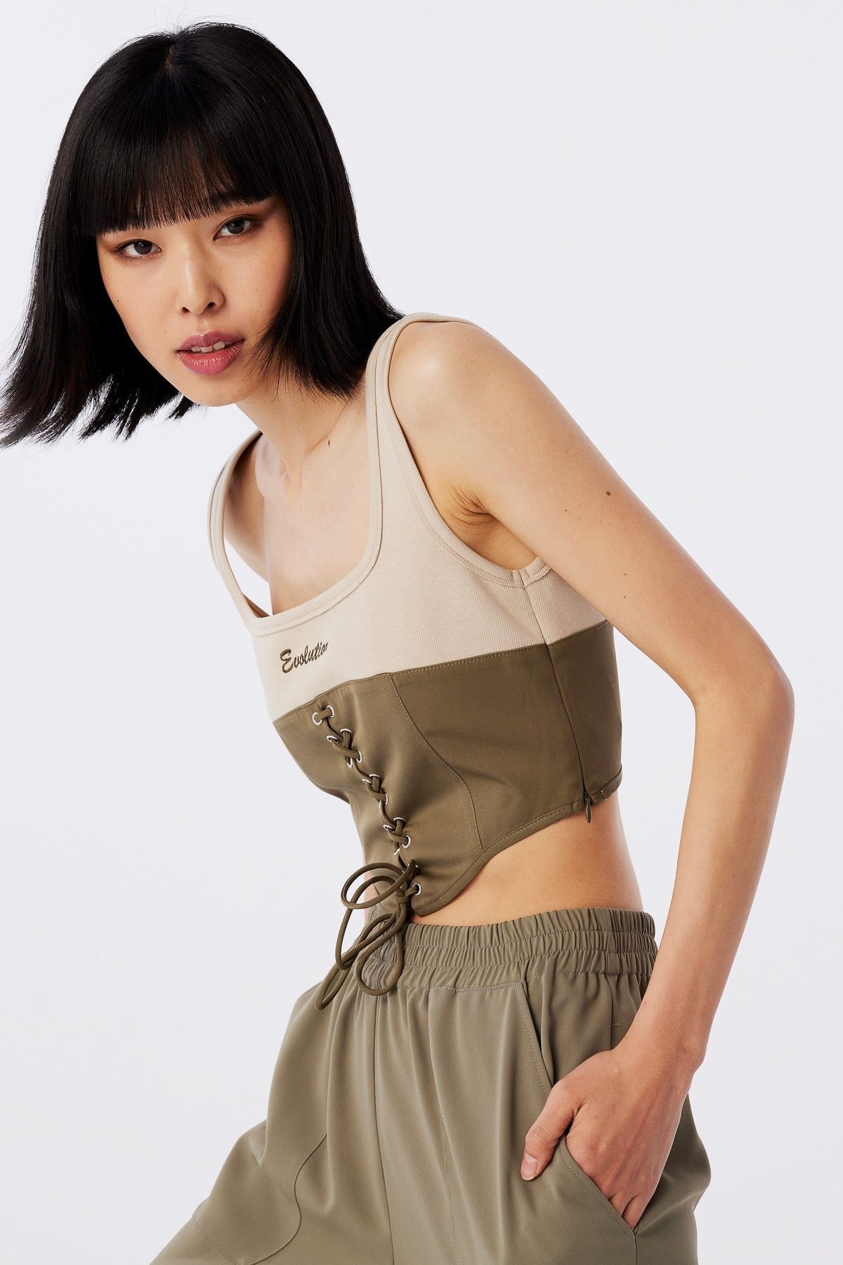 TWIST HAKI 06079 / BLUZ