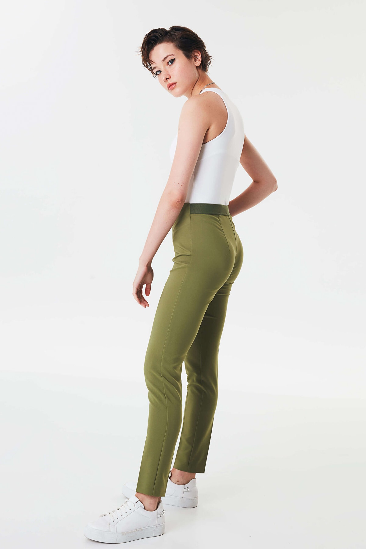 TWIST Haki Skinny Fit Pantolon