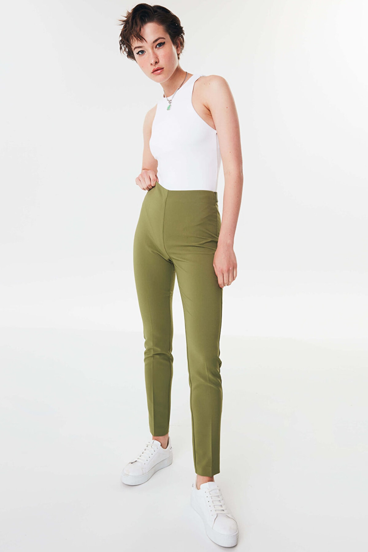 TWIST Haki Skinny Fit Pantolon