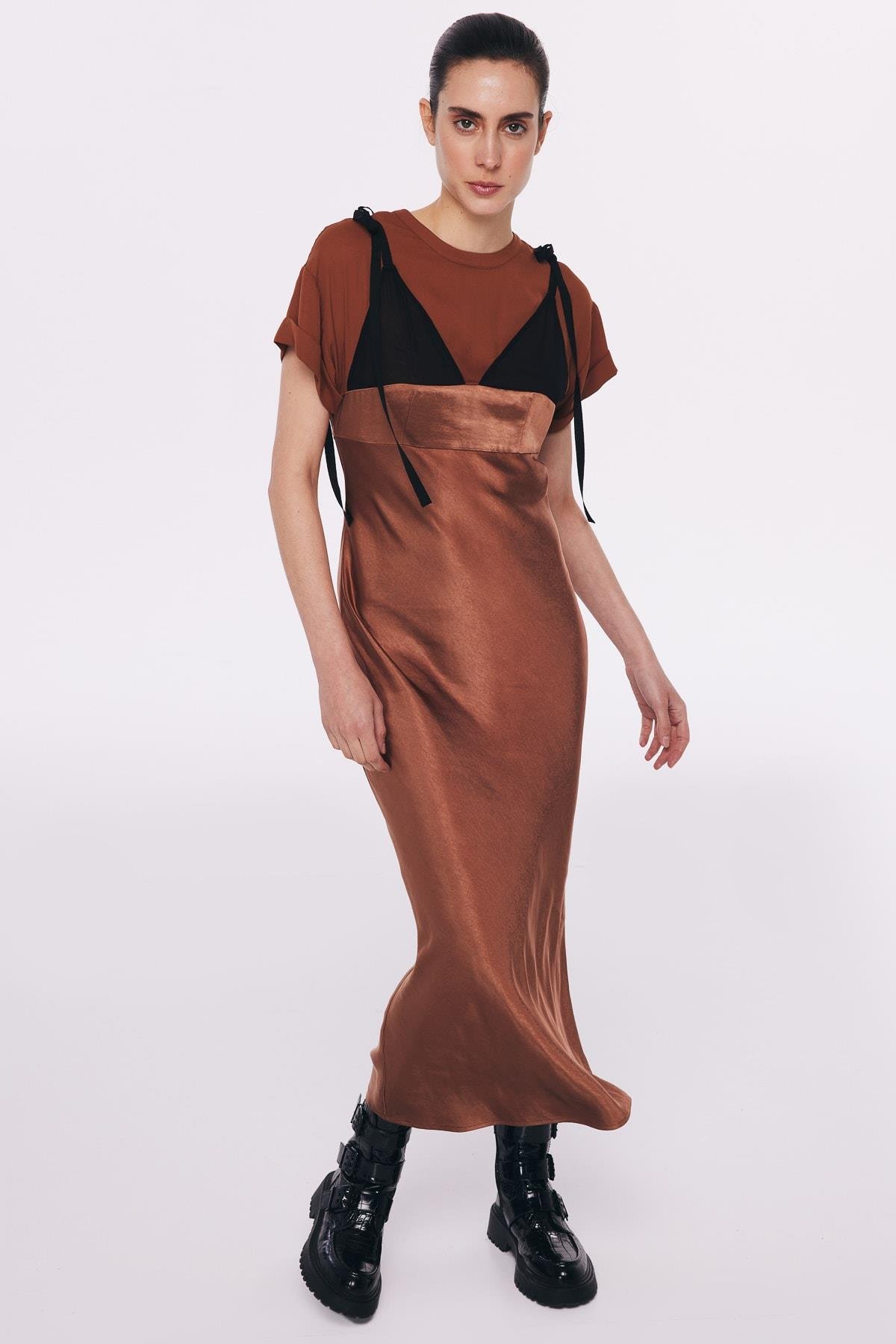 TWIST KAHVE 02165 / ELBİSE